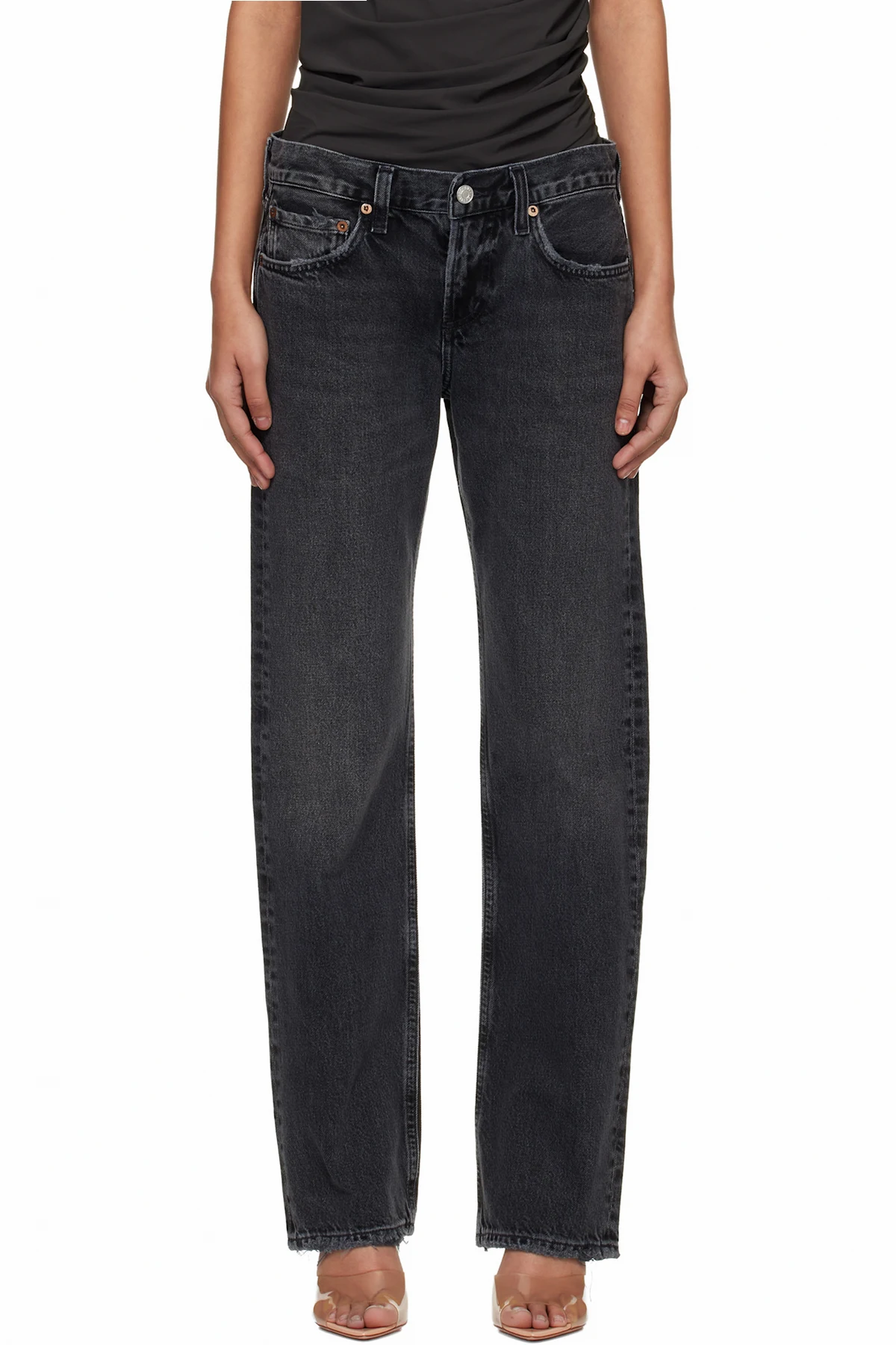 Black Low Rise Slim Jeans