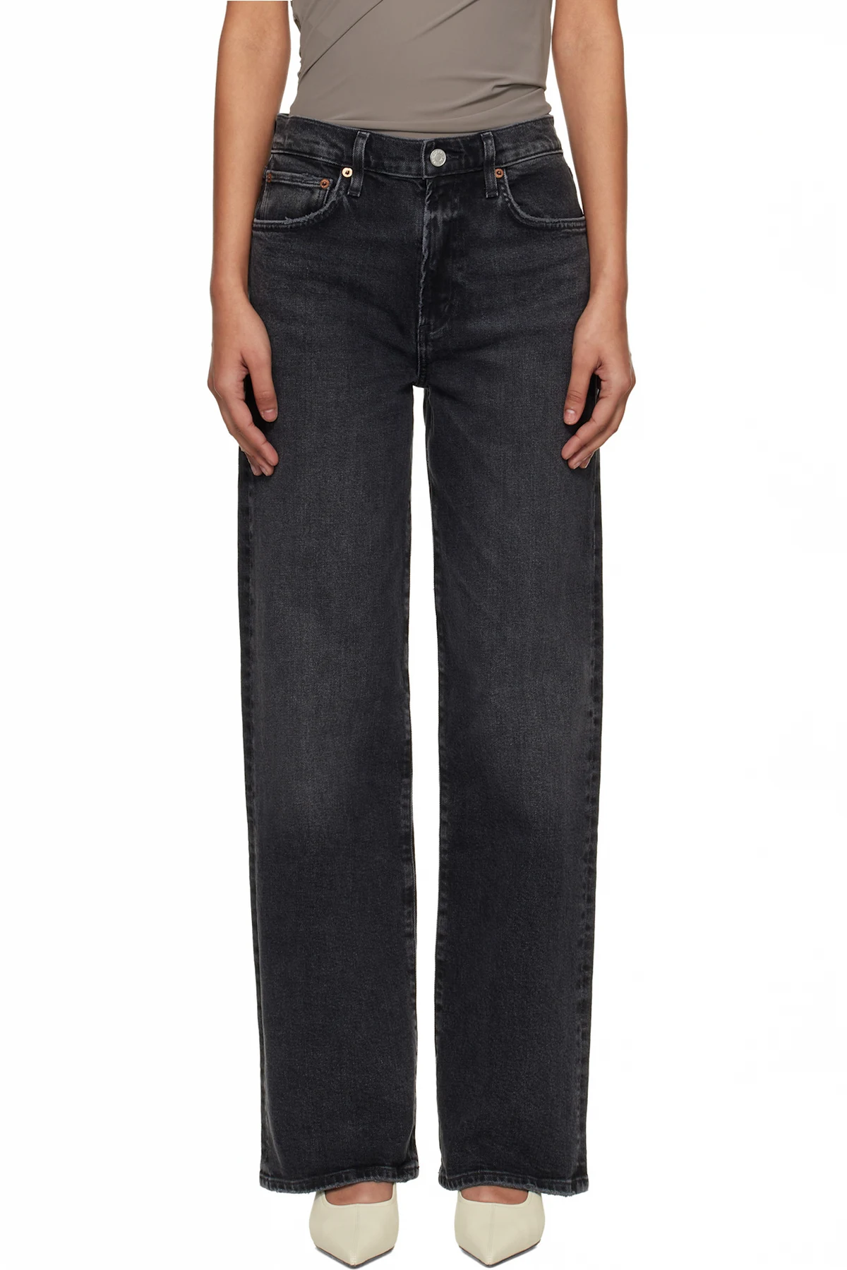 Black Harper Straight Comfort Stretch Jeans