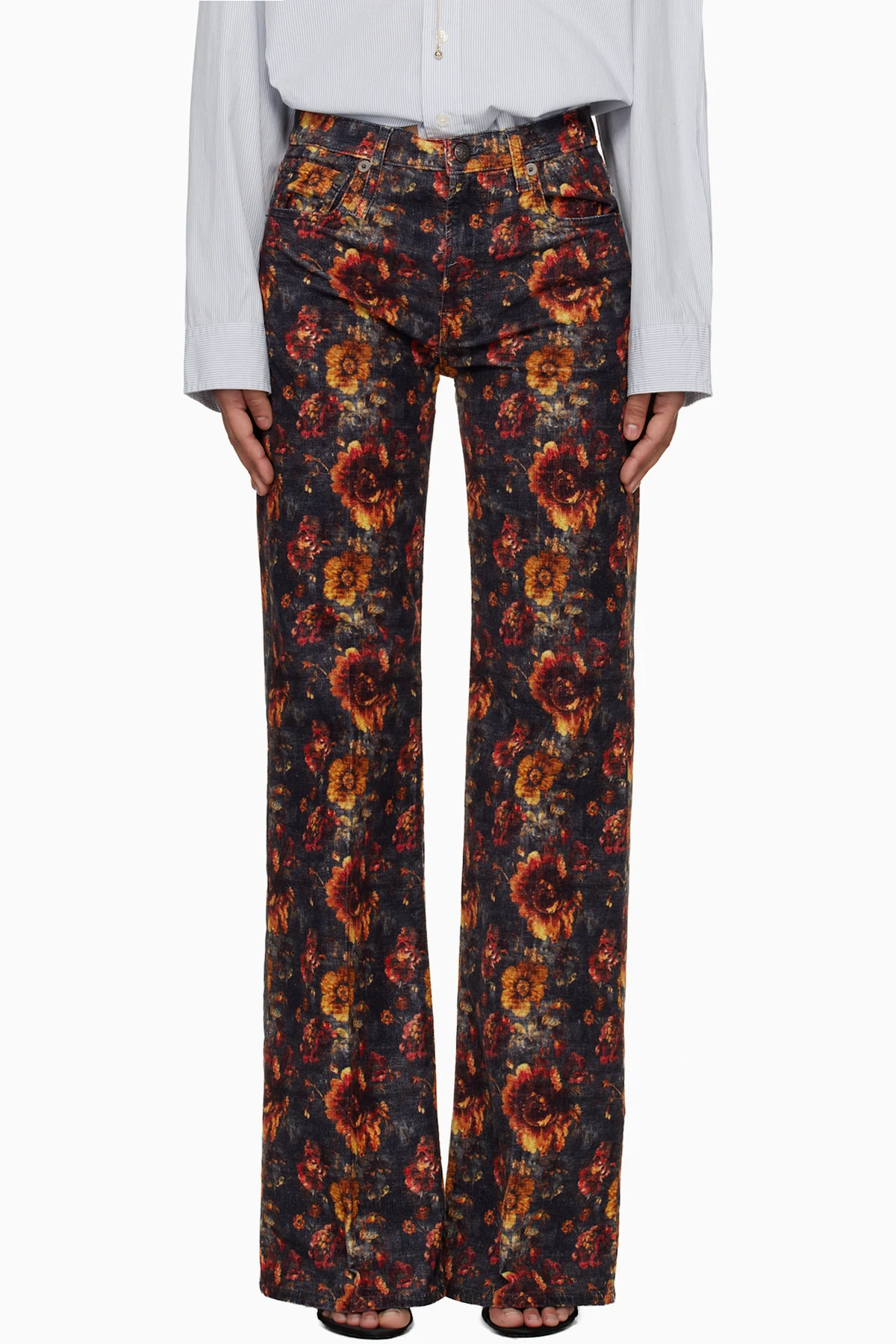 Navy Straight High-Rise Jeans