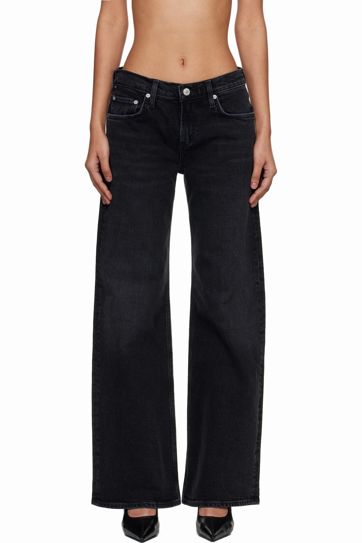 Black Nora Trouser Leg Jeans