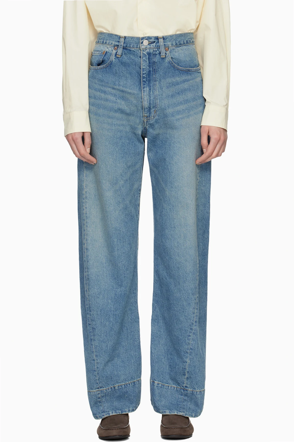 Blue Twist Cut Jeans