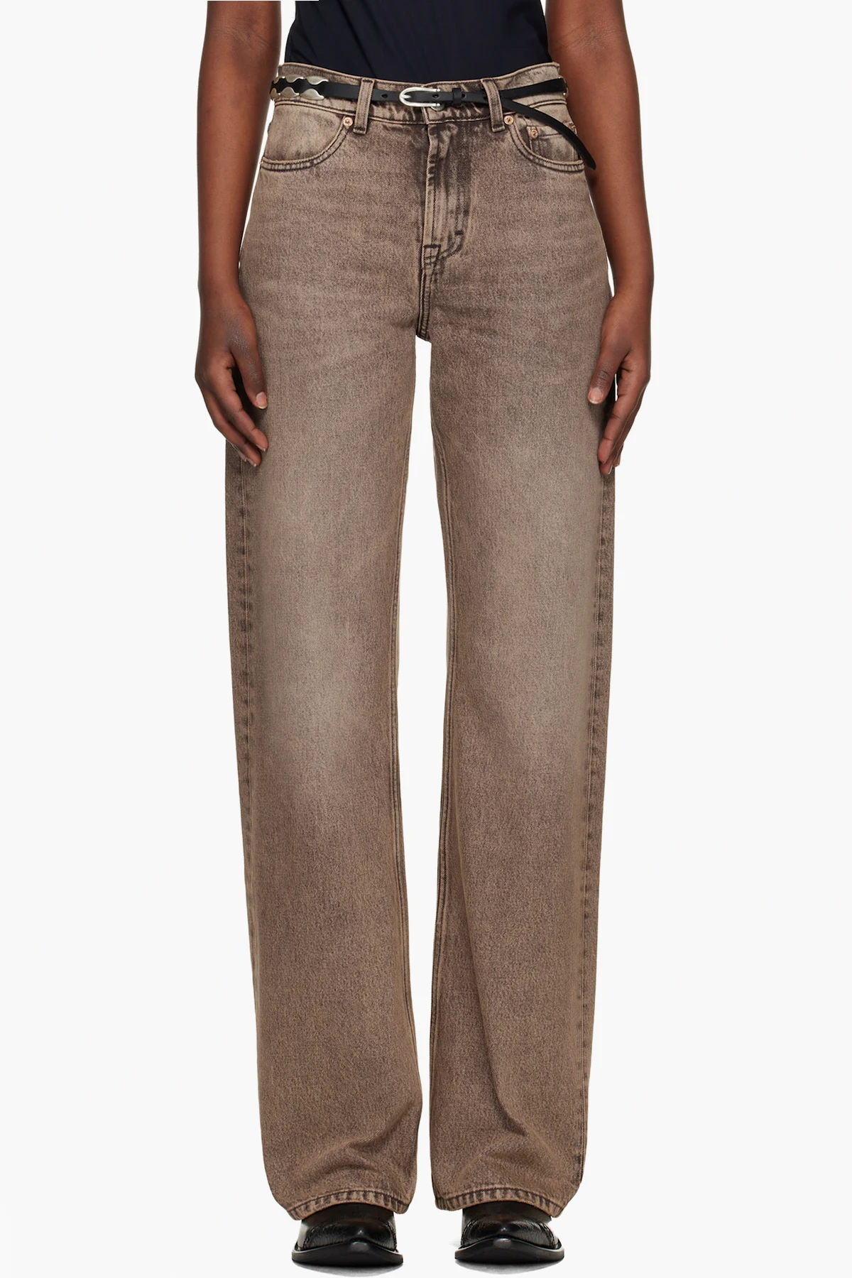 Tan Wata Cut Jeans