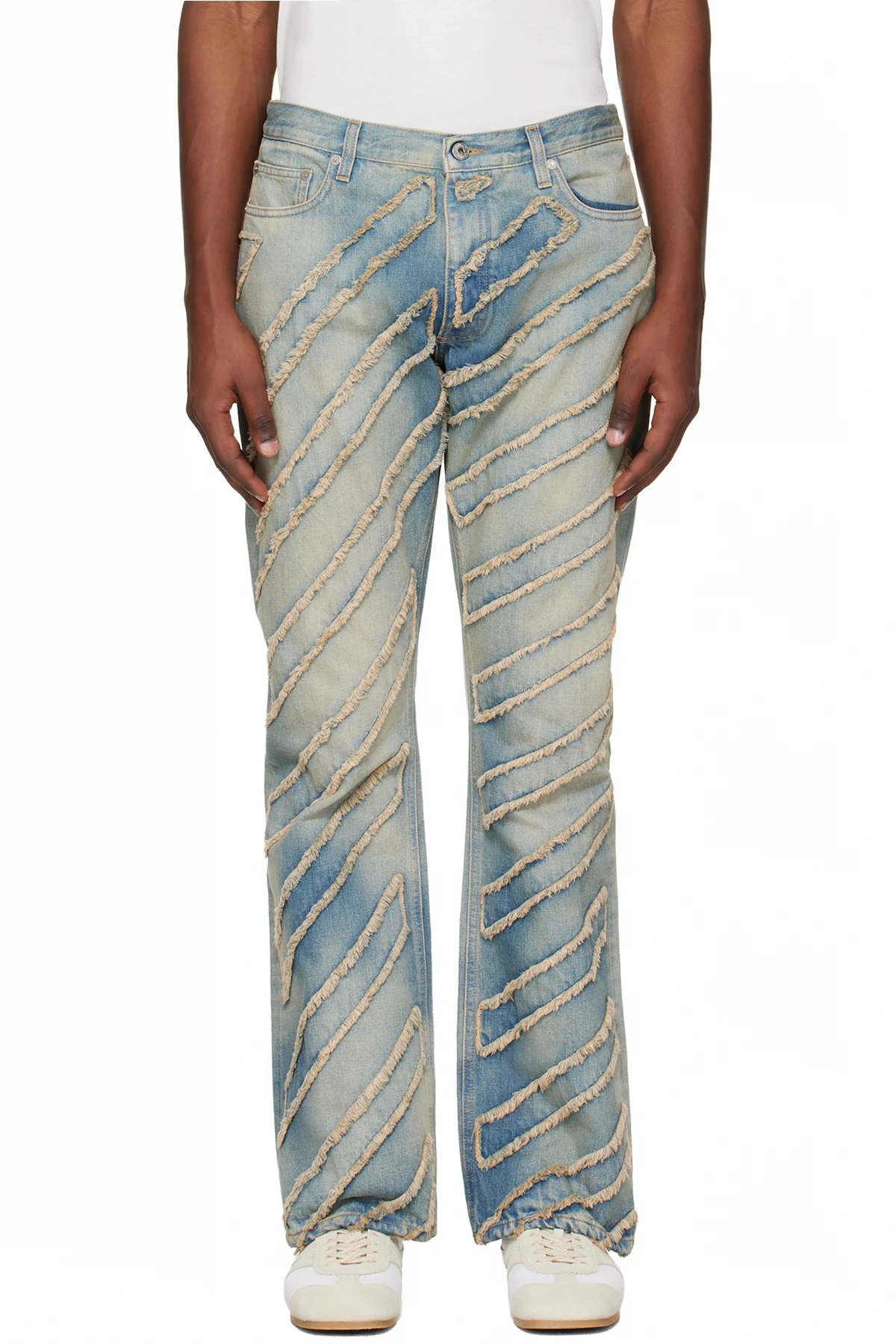 Blue Diag AO Skinny Flare Jeans