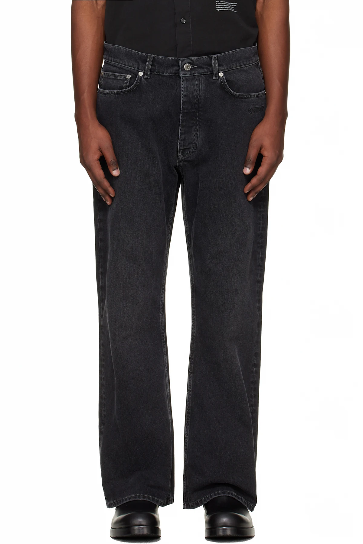 Black Script Logo 90s Skate Jeans