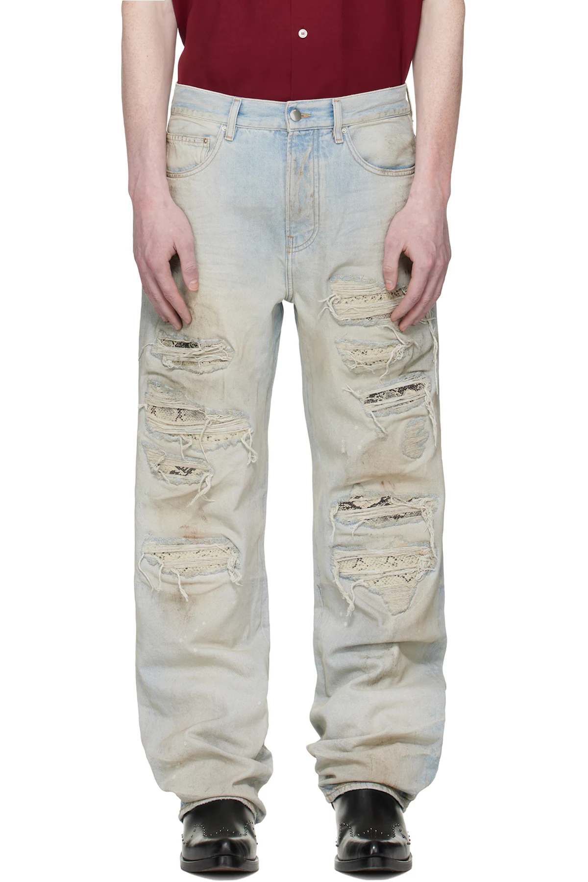 Blue Snake Thrasher Straight Jeans
