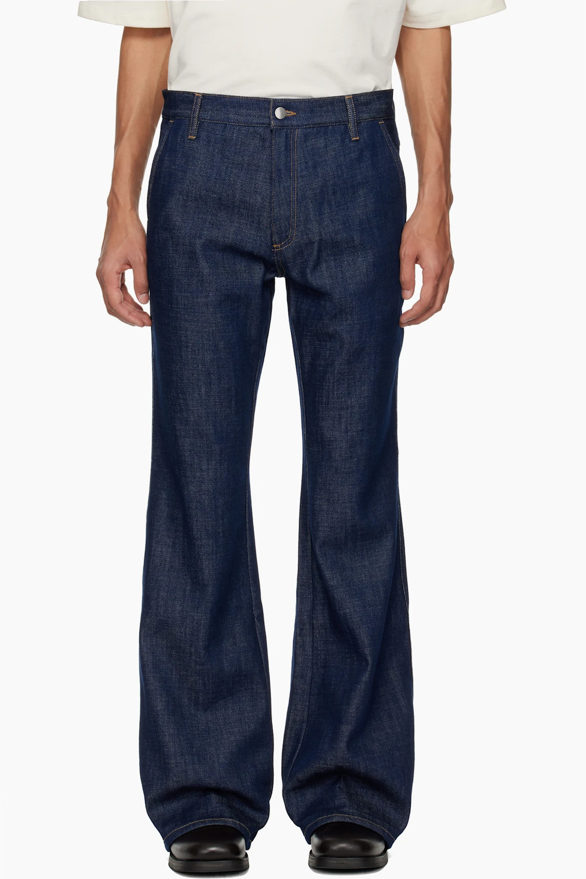Blue Raw Boot Cut Jeans