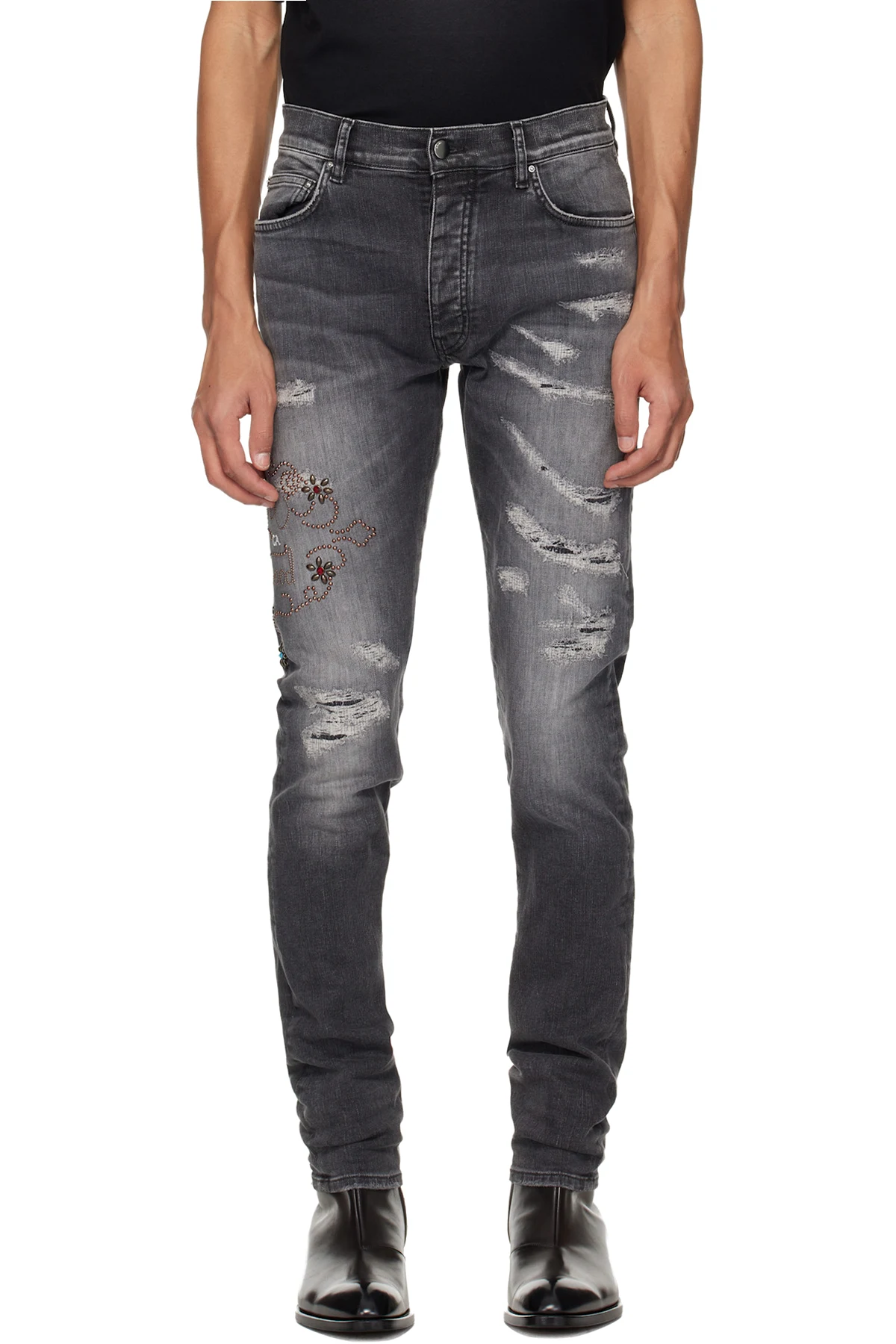 Black 'AMIRI Hollywood' Studded Jeans