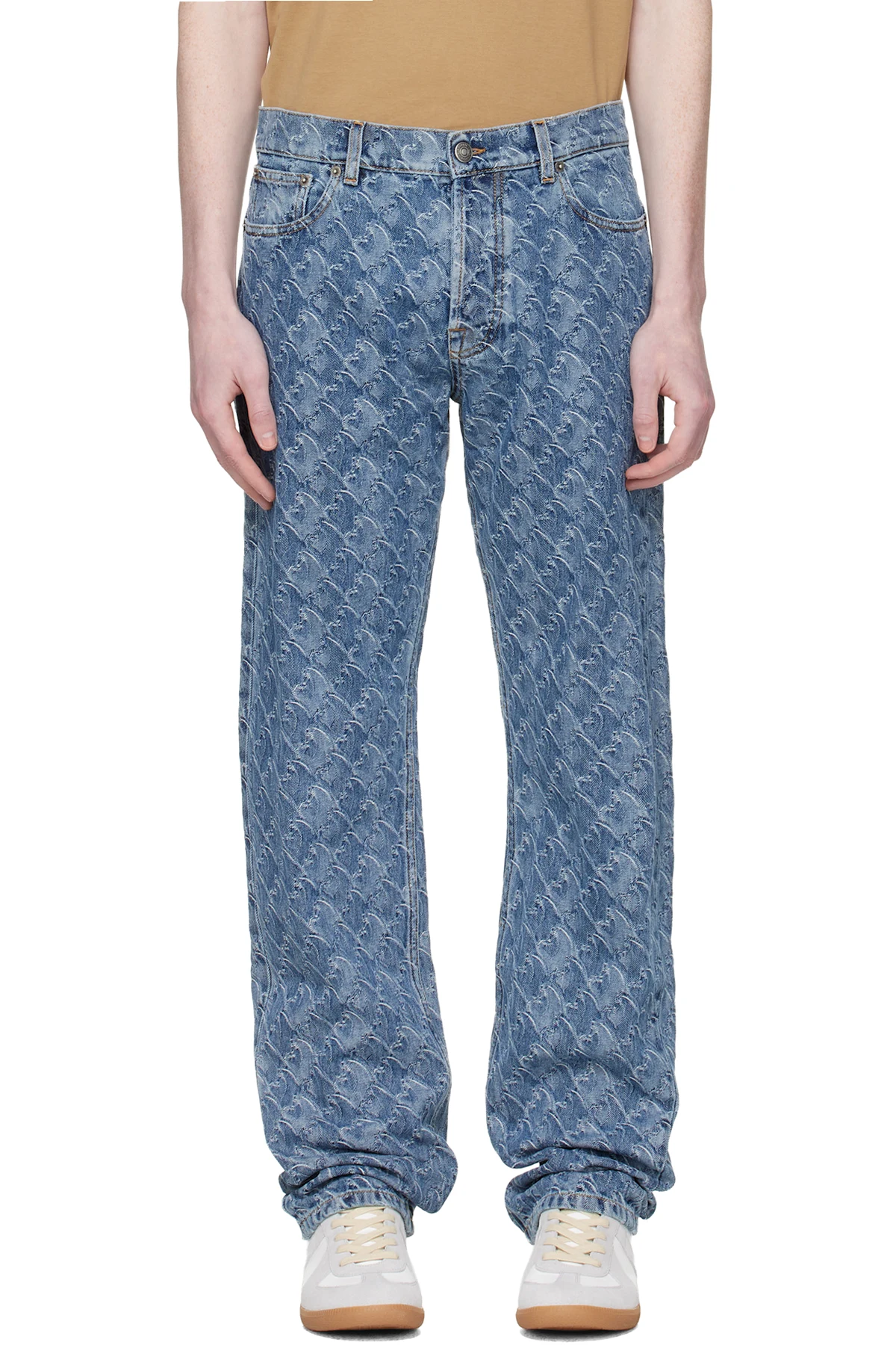 Blue Lunar Year Jacquard Jeans