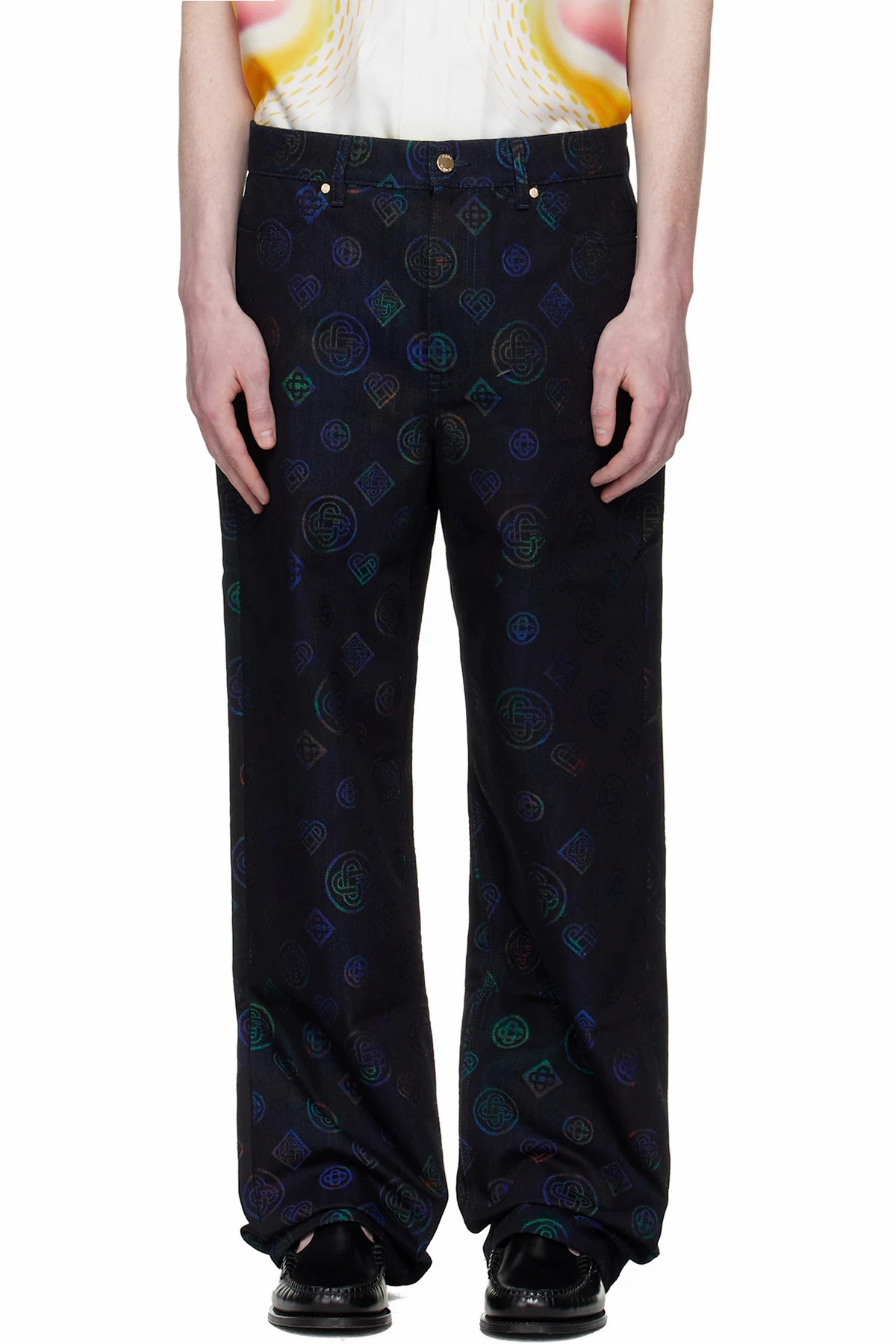 Navy Heatmap Monogram Jeans