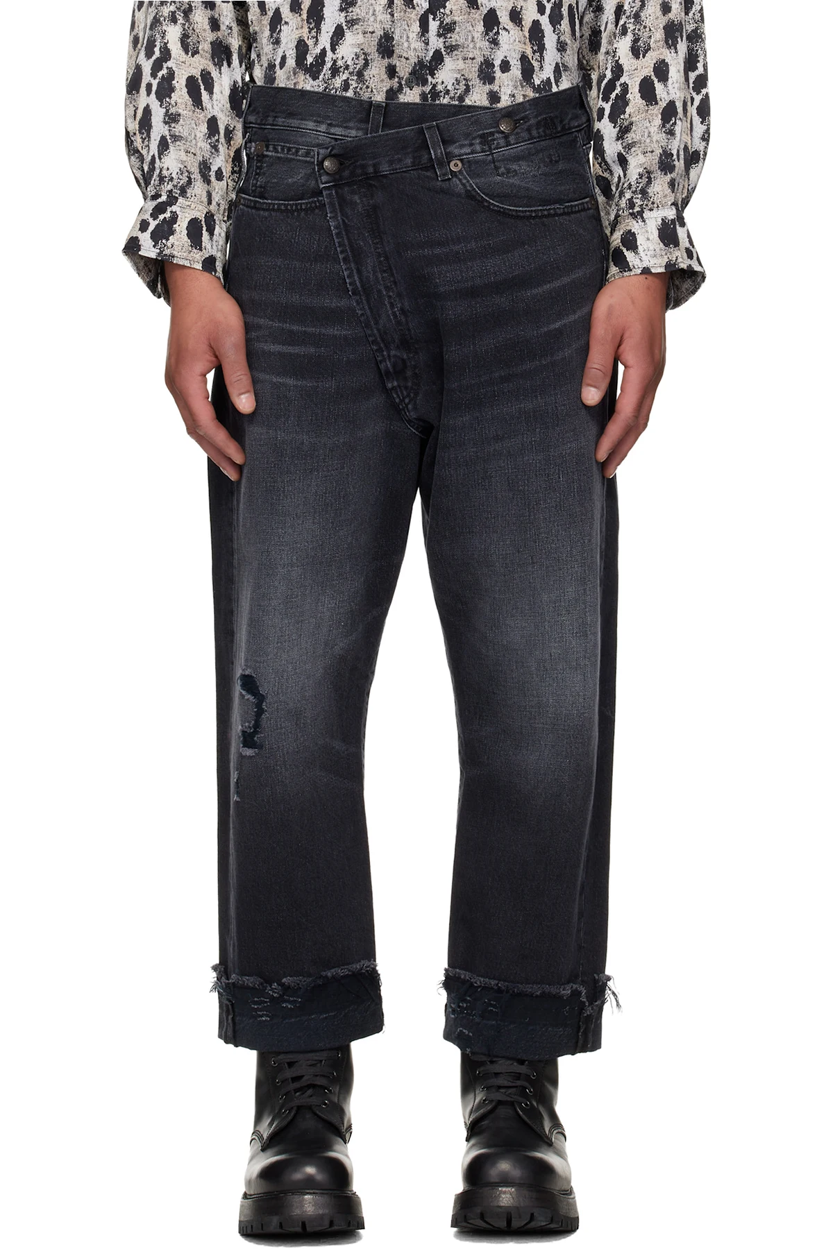 Black Crossover Jeans
