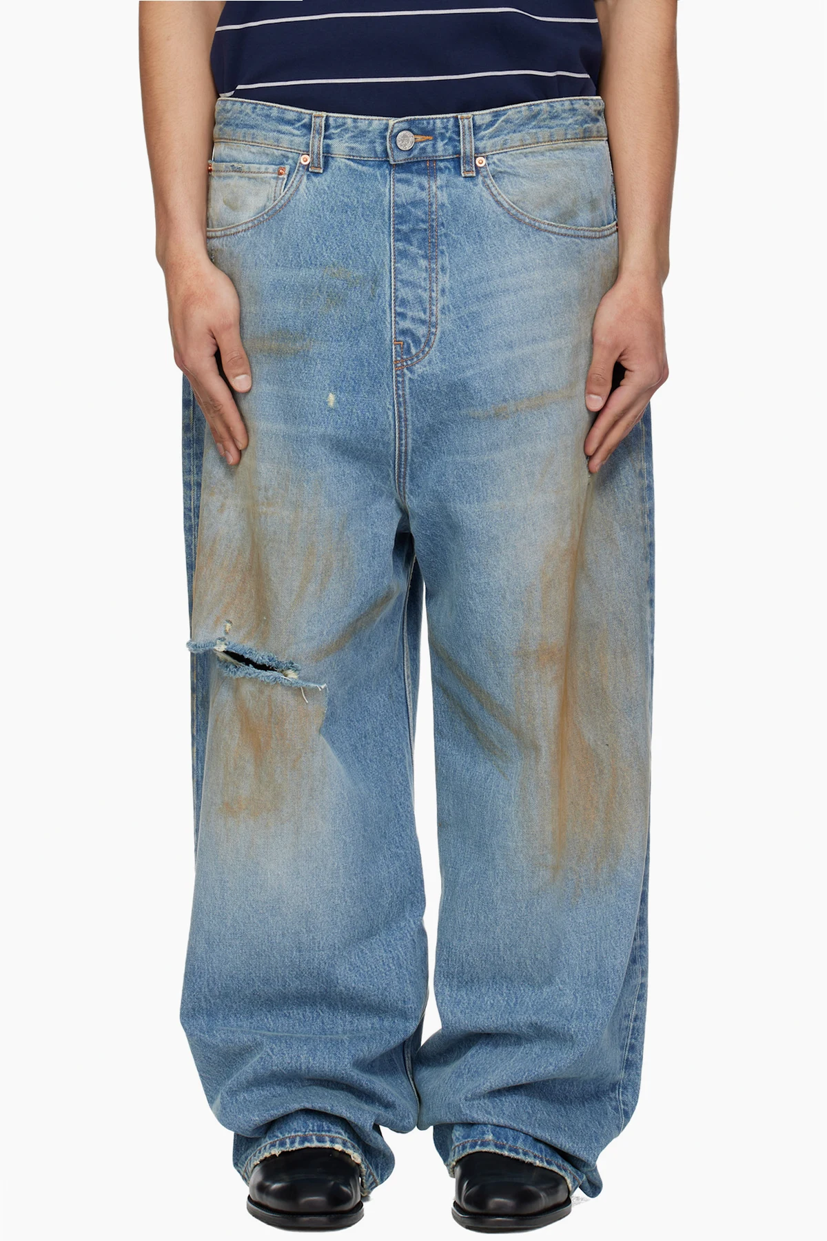 Blue Back-To-Front Jeans