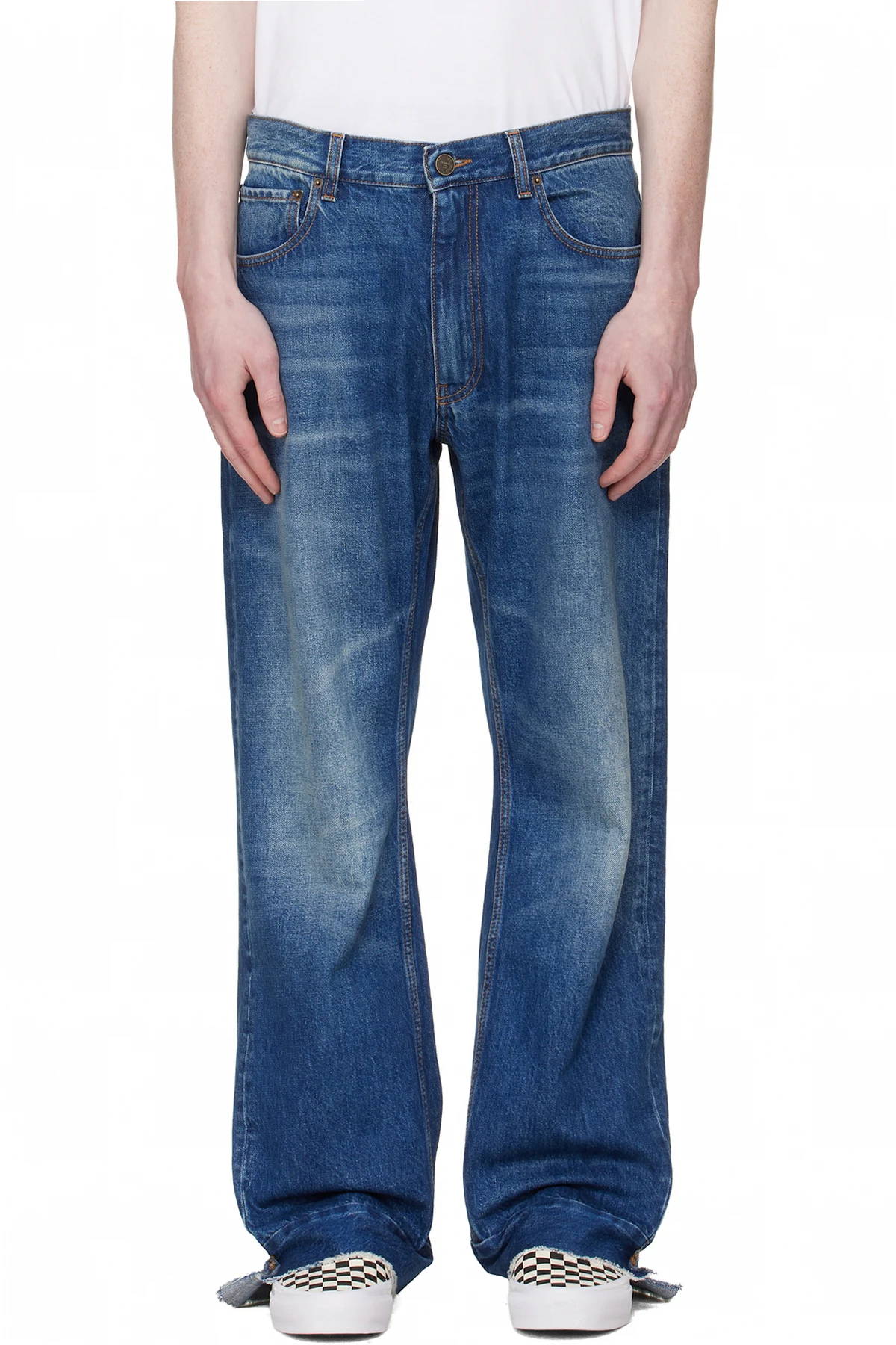 Blue Bootcut Jeans