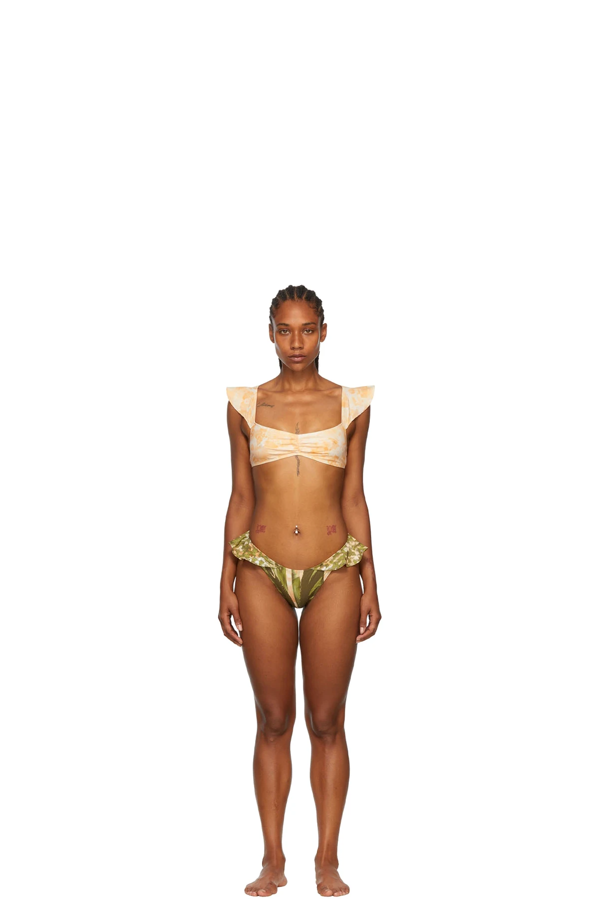 SSENSE Exclusive Khaki Recycled Nylon Bikini