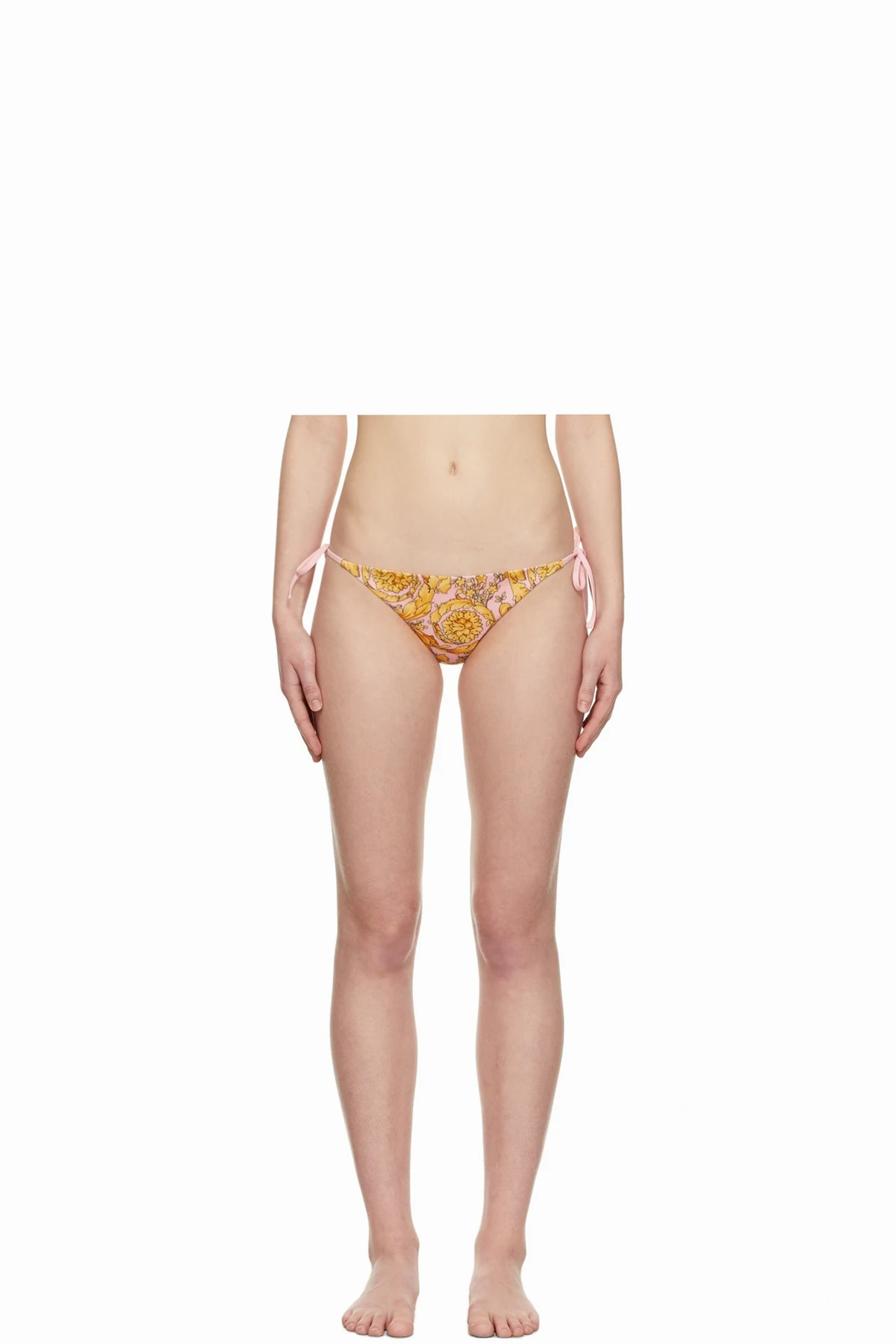 Pink 'Barocco' Bikini Bottoms