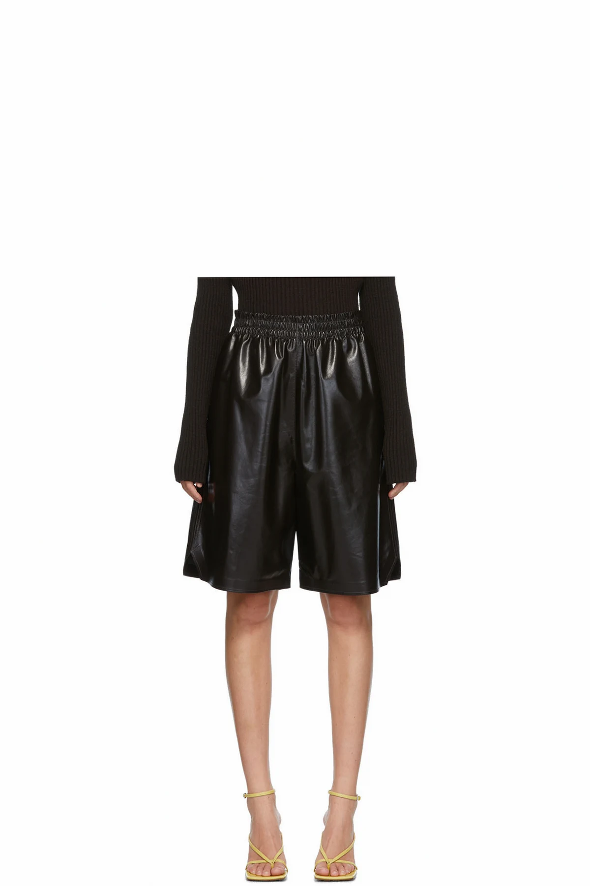 Brown Leather Shorts