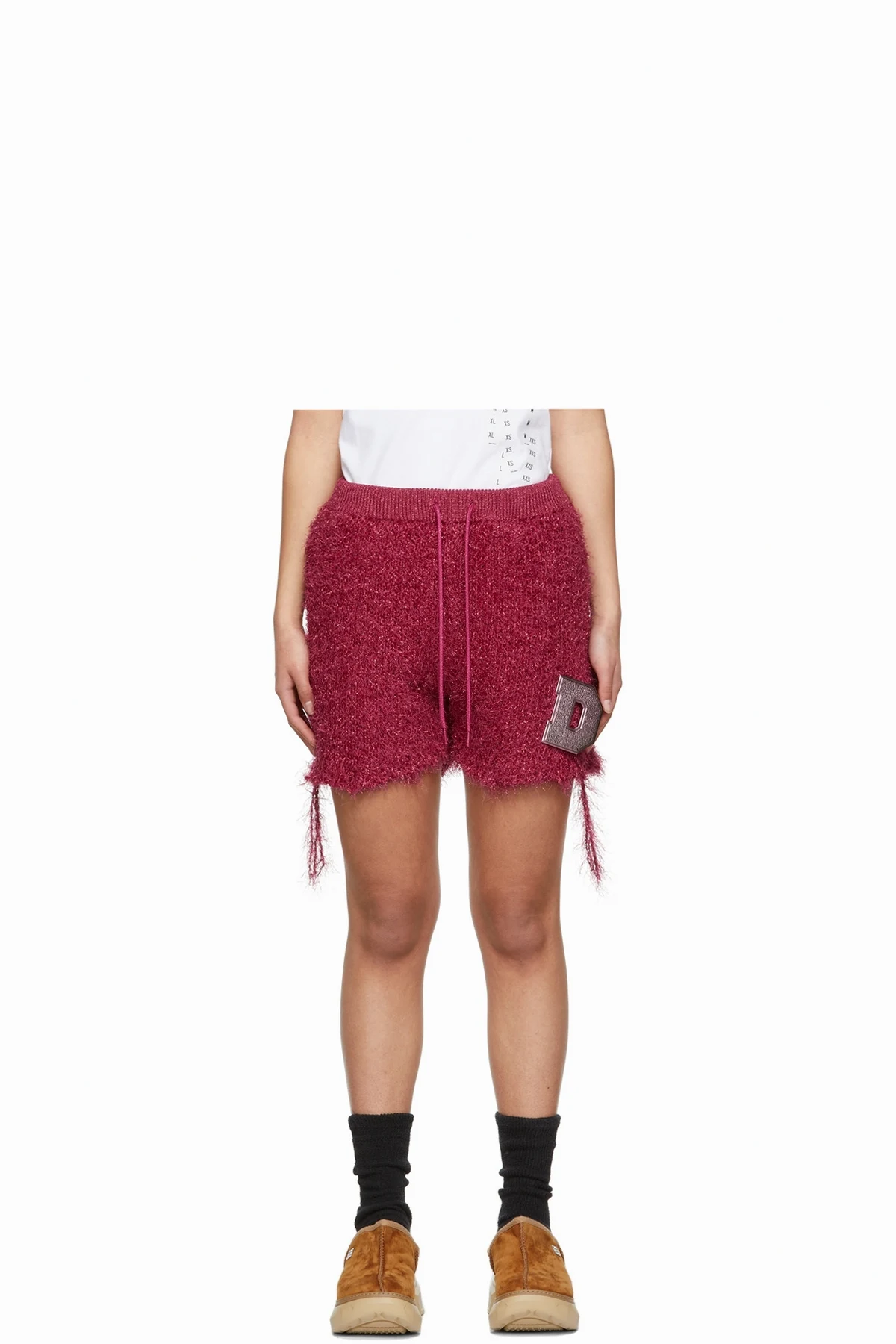 Pink Metal Letter Shorts