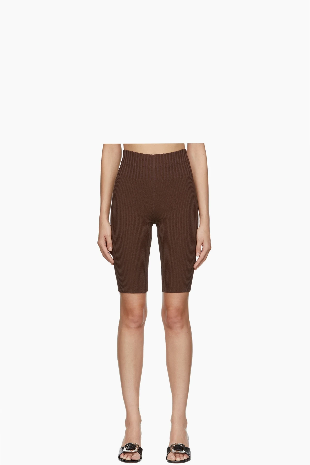 Brown Viscose Shorts
