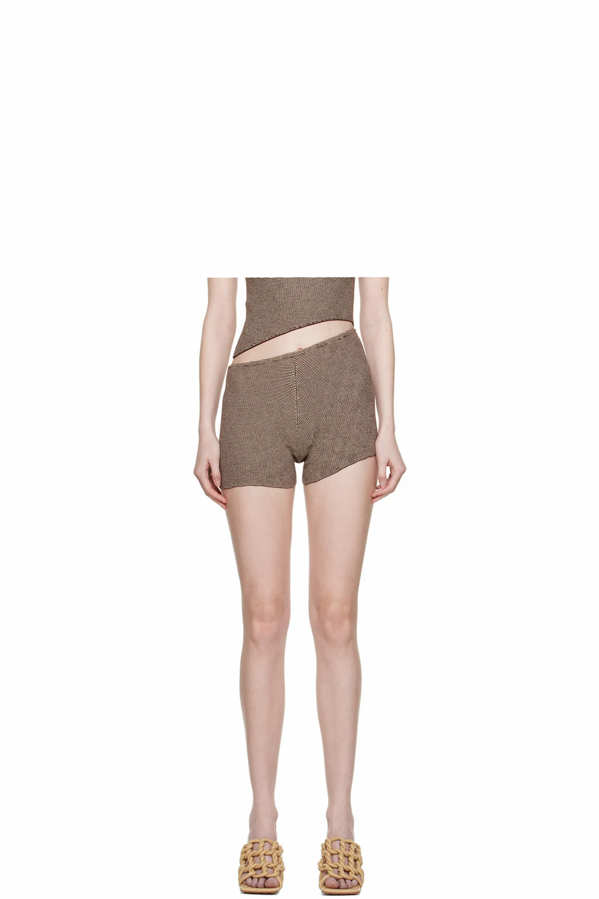 Brown Parallel Shorts