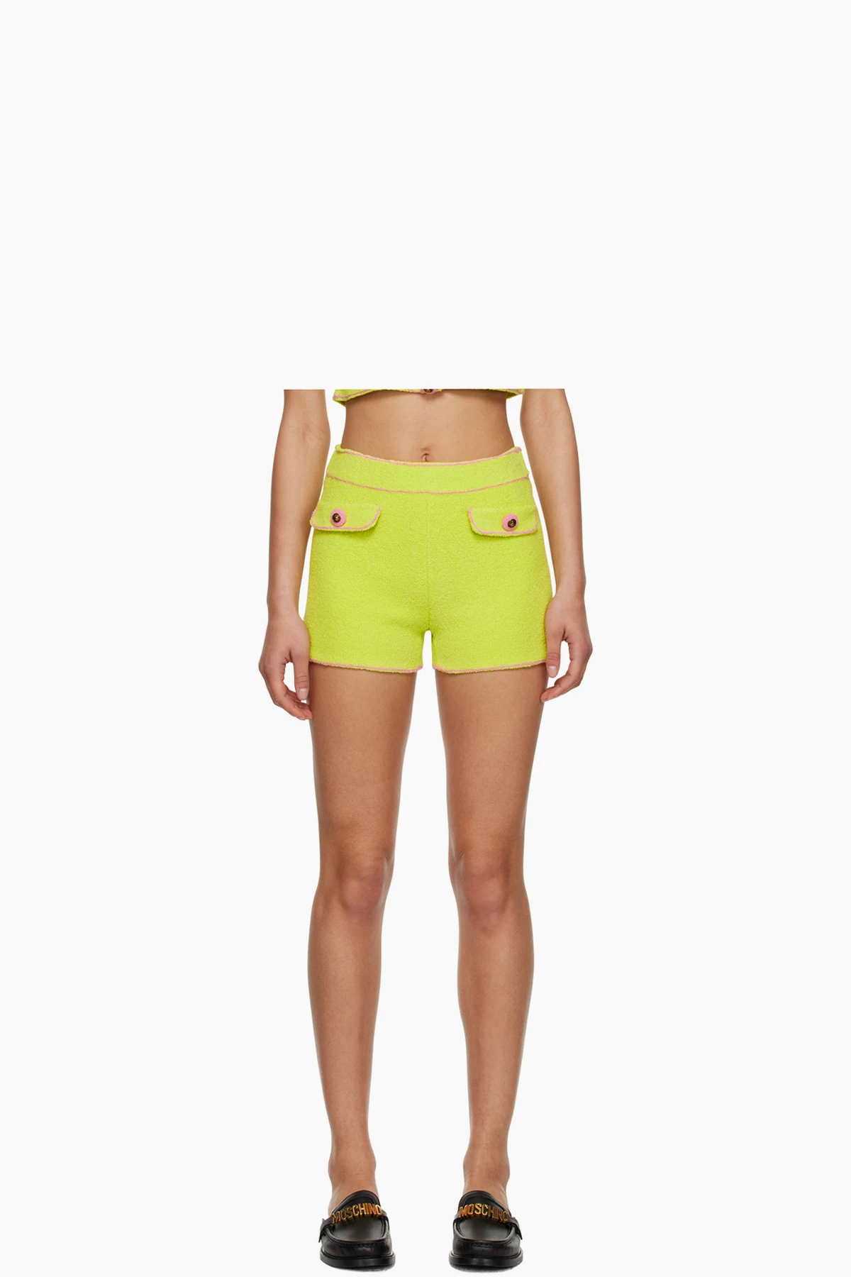 Green Flap Pocket Shorts