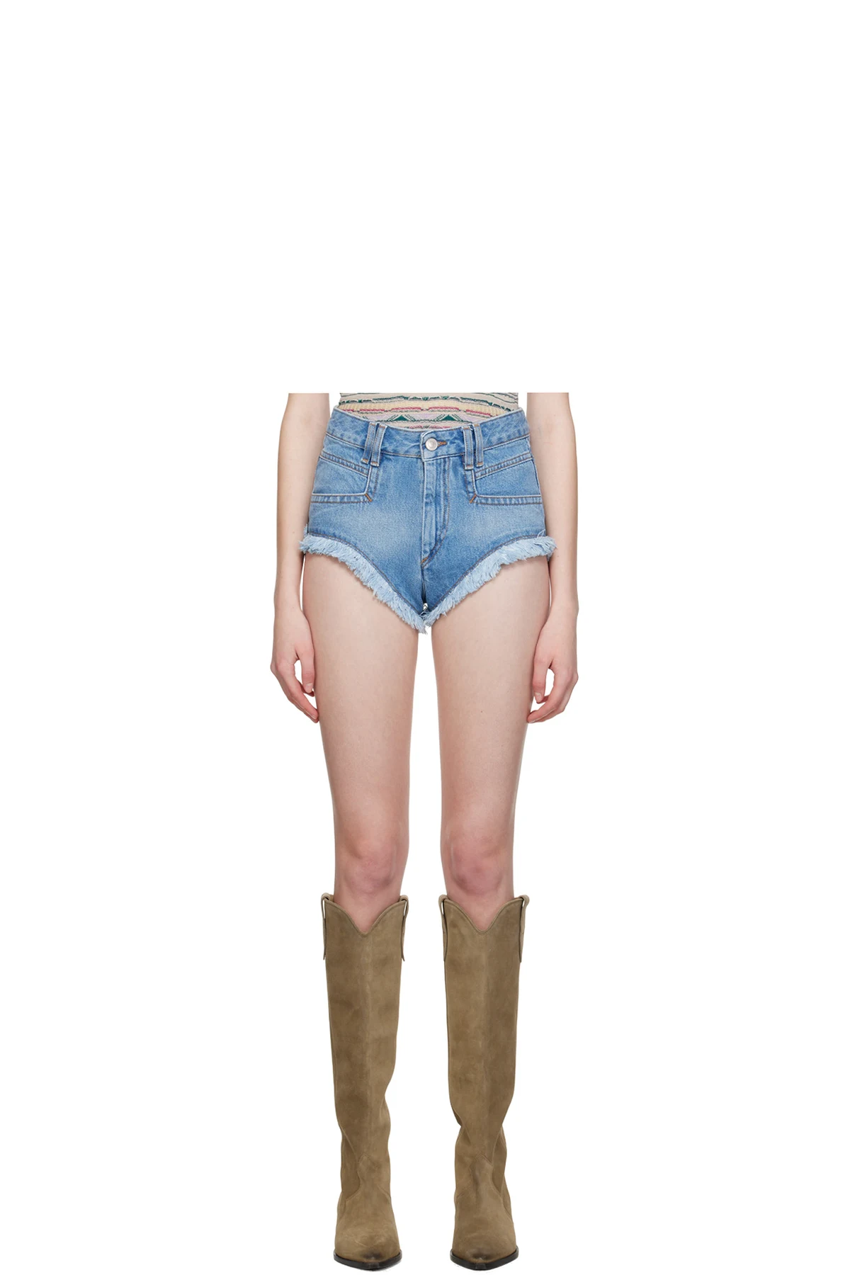 Blue Eneidao Denim Shorts