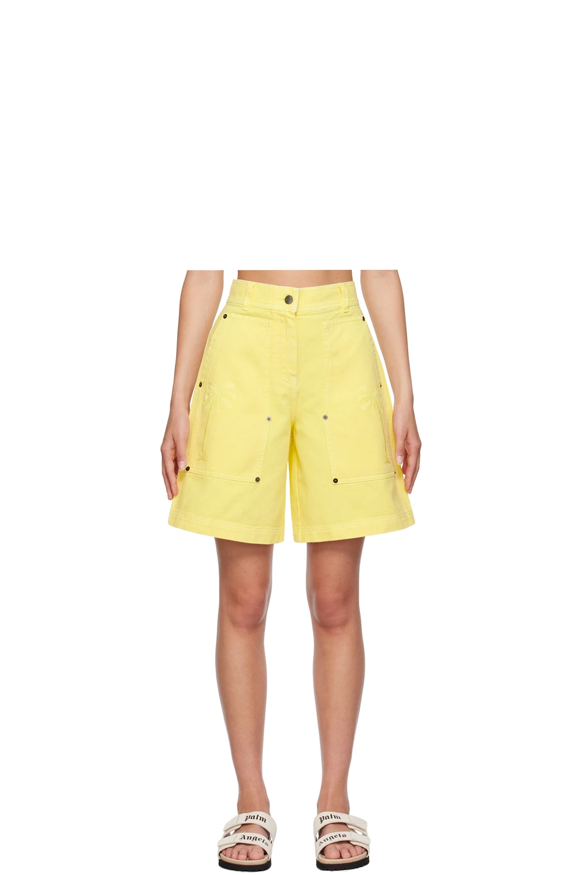 Yellow Rivet Shorts