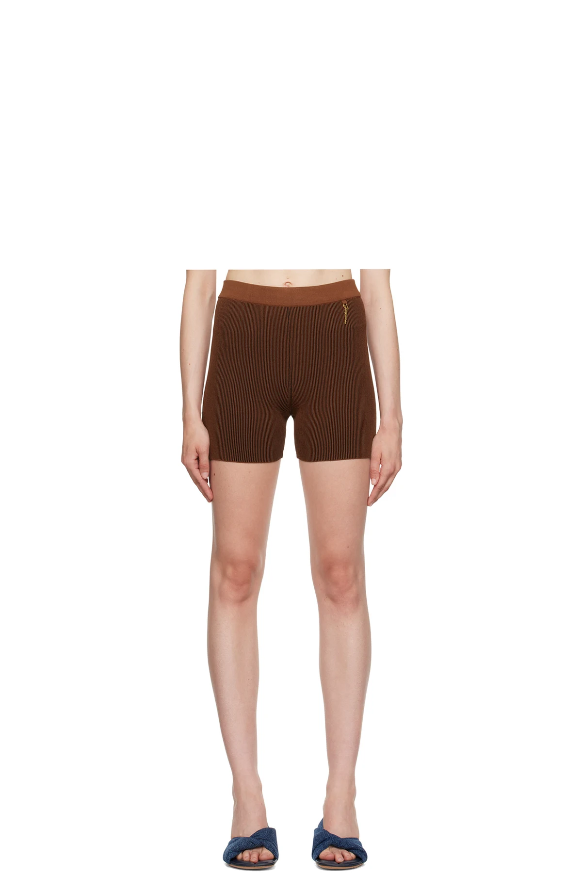 Brown Le Raphia 'Le Pralu' Shorts