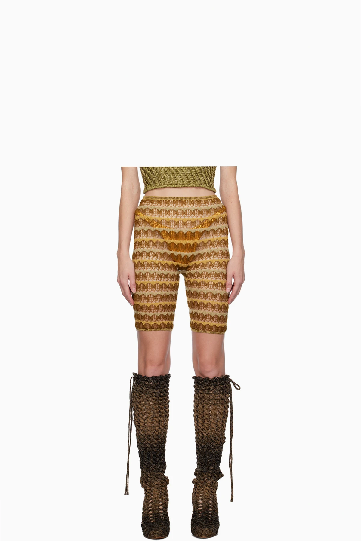 SSENSE Exclusive Brown & Orange Shorts