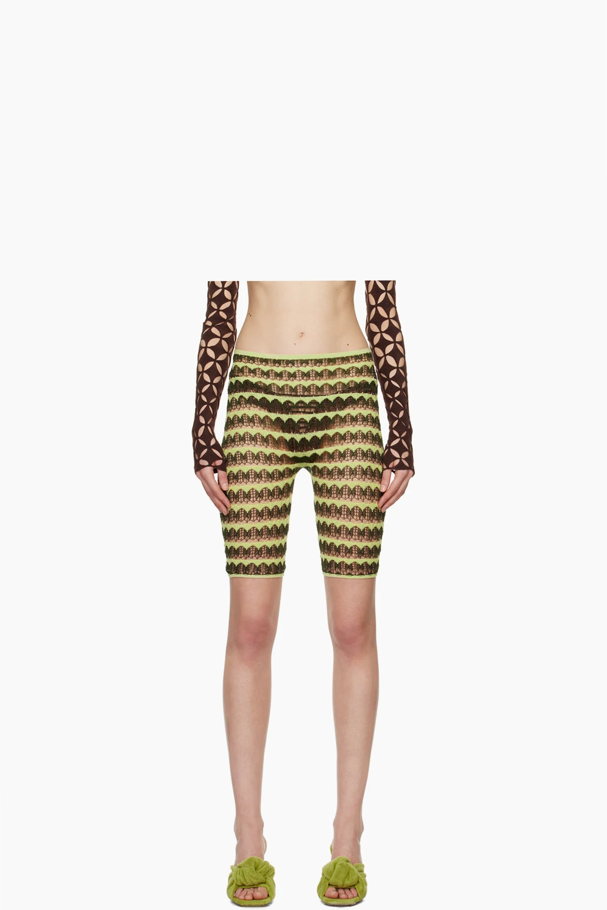 SSENSE Exclusive Green Lacey Shorts