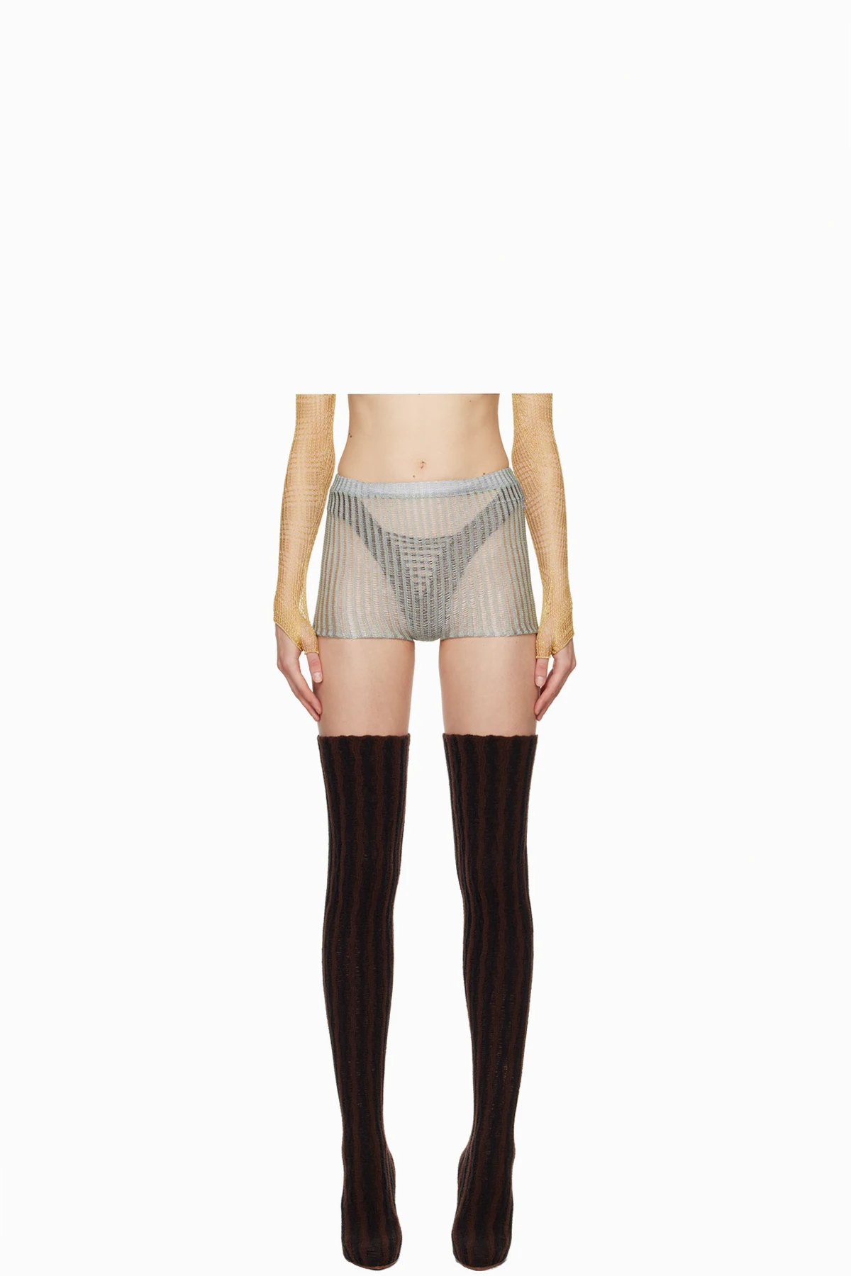 SSENSE Exclusive Green & Purple Daughter Shorts