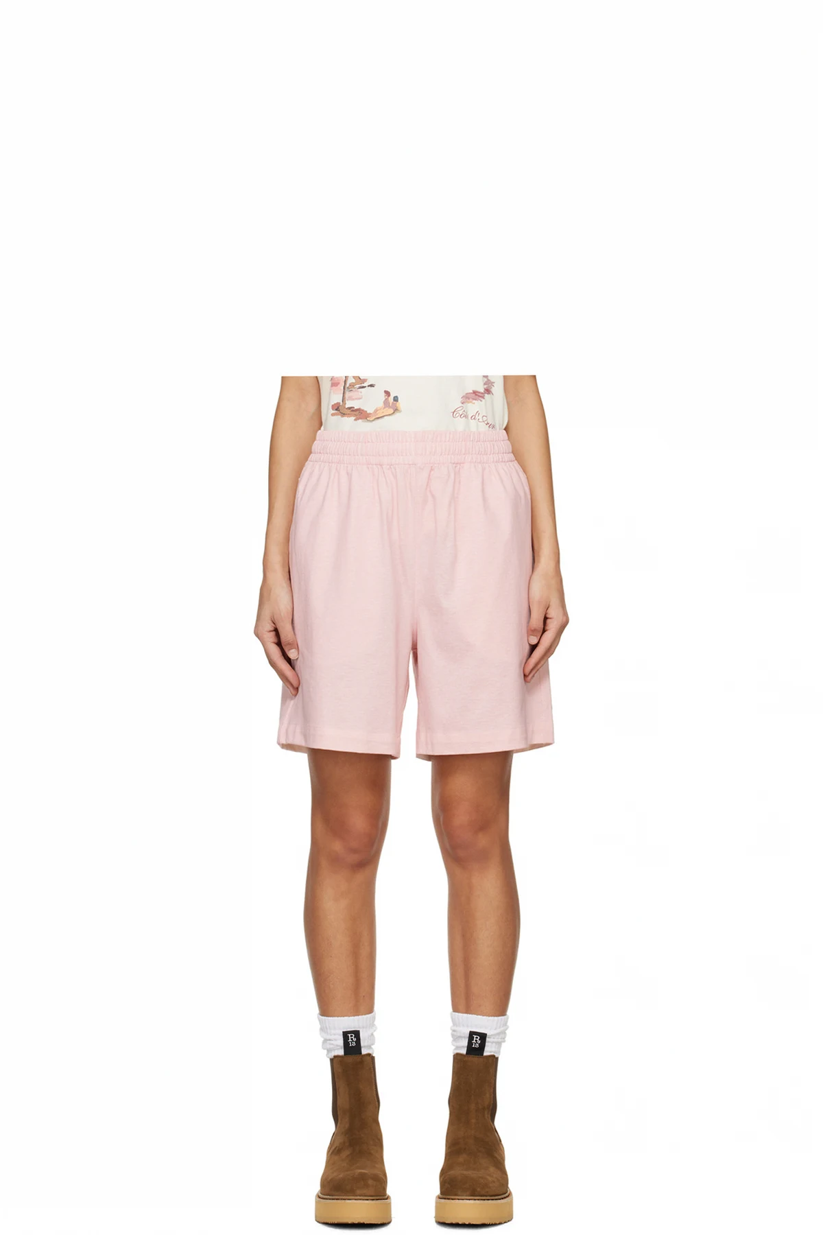Pink Drawstring Shorts