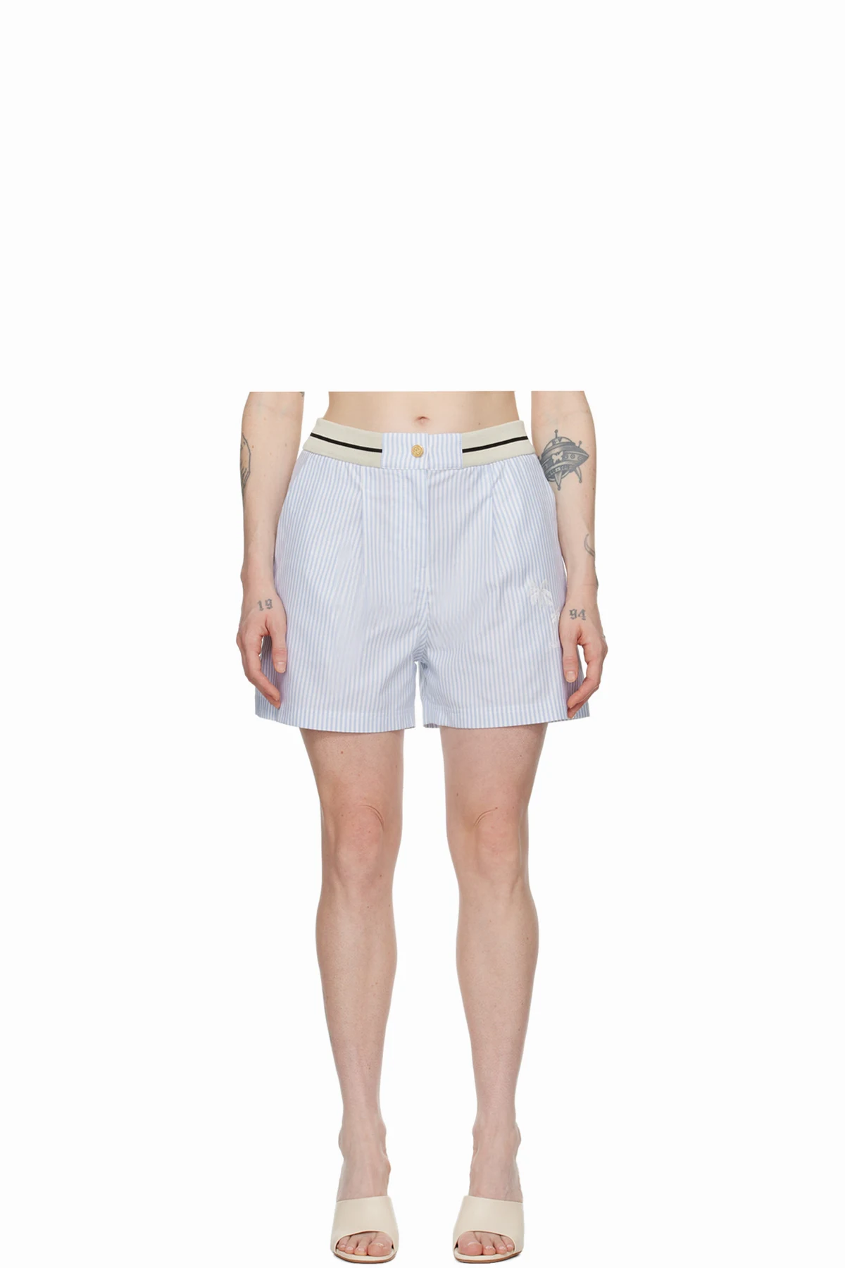 Blue & White Stripes Shorts