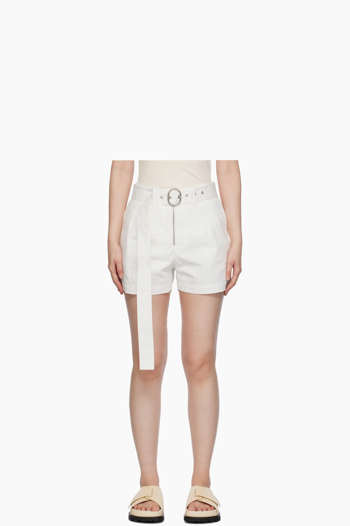 White Tailored Shorts