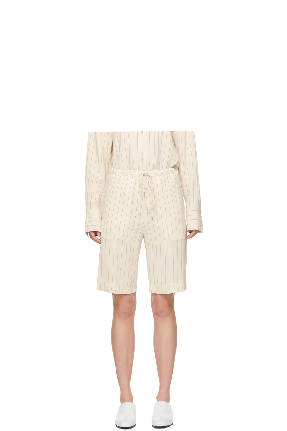 Beige Relaxed Shorts