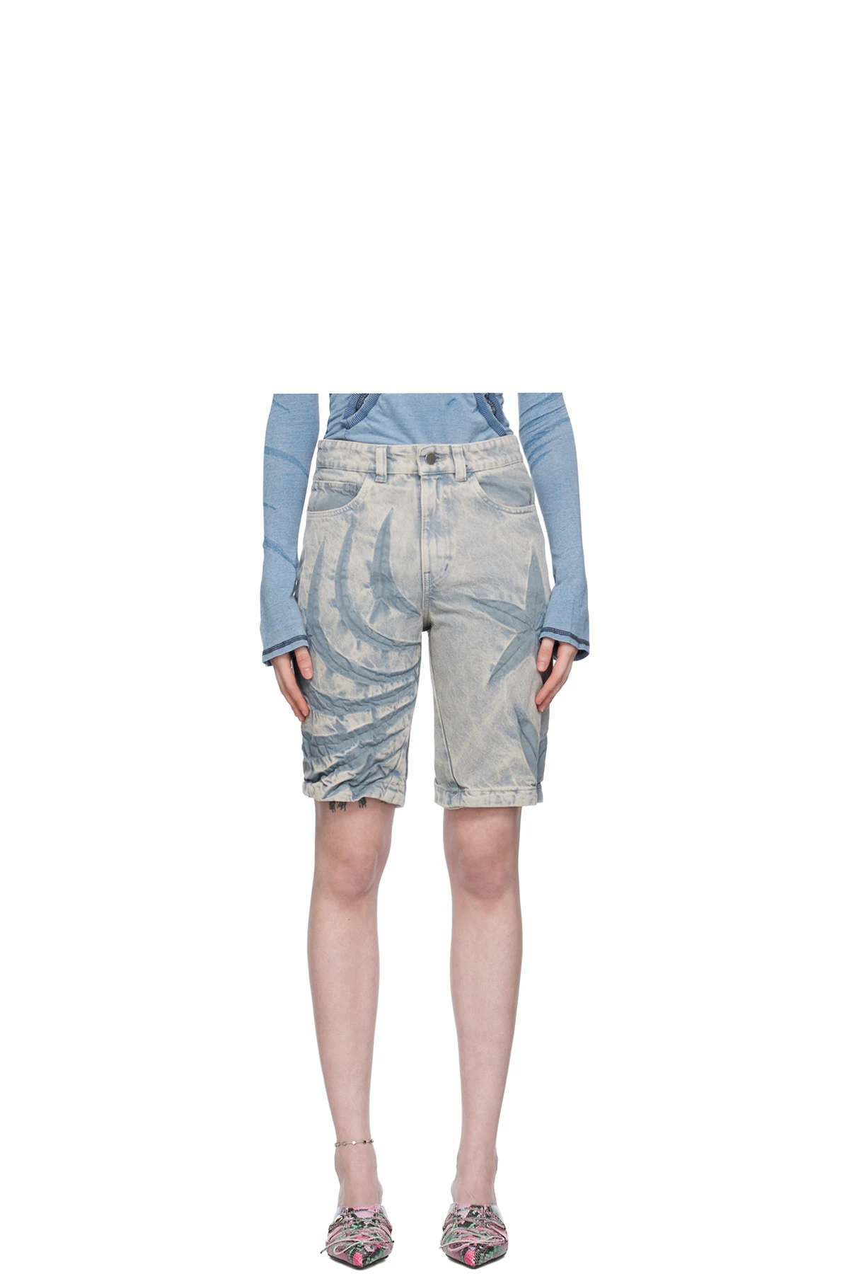 SSENSE Exclusive Blue Denim Shorts