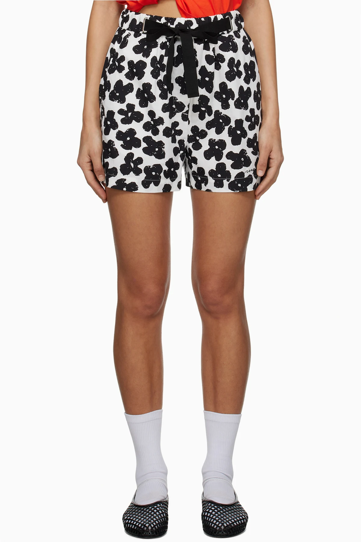 Black & White Floral Shorts