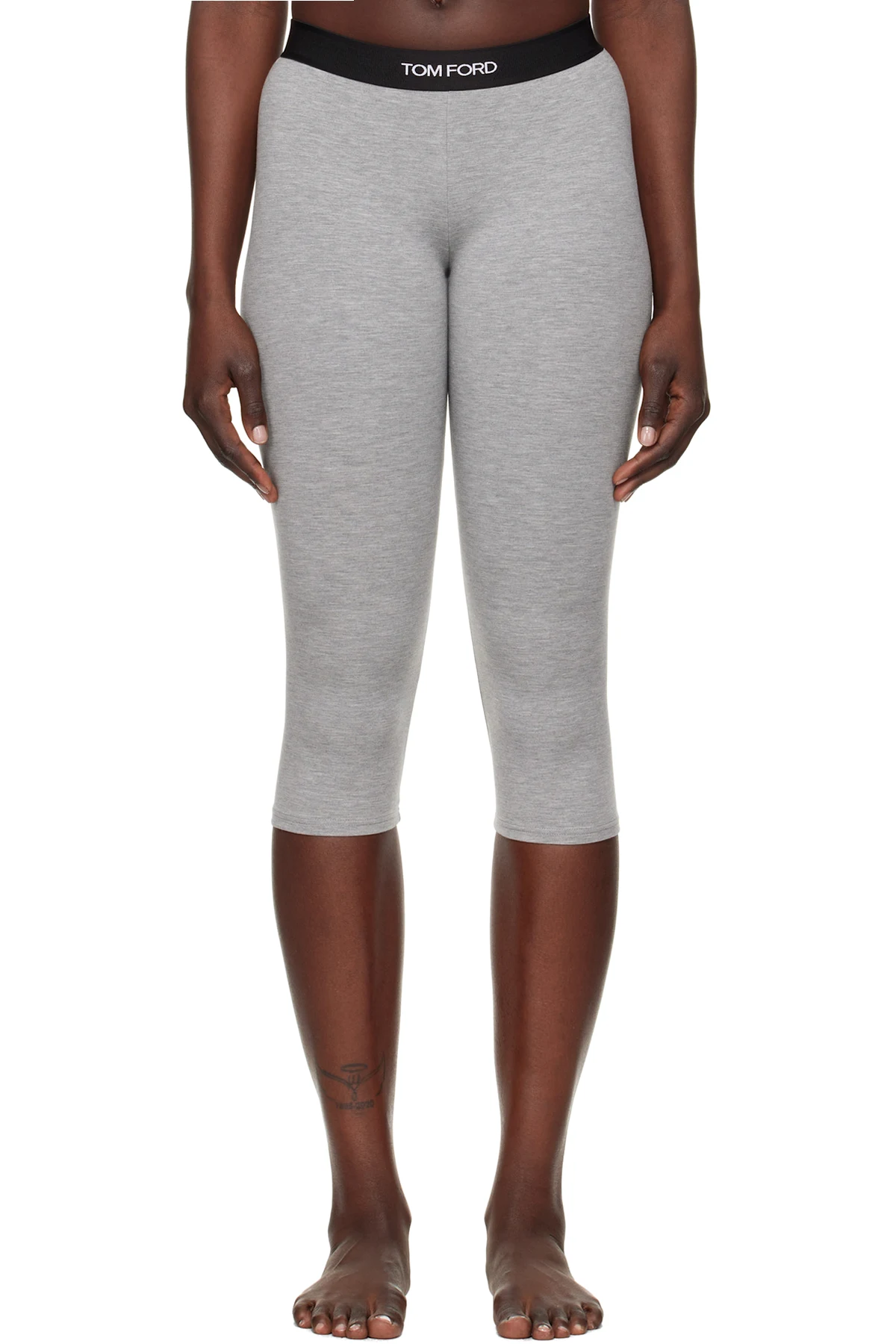 Gray Modal Yoga Short Leggings