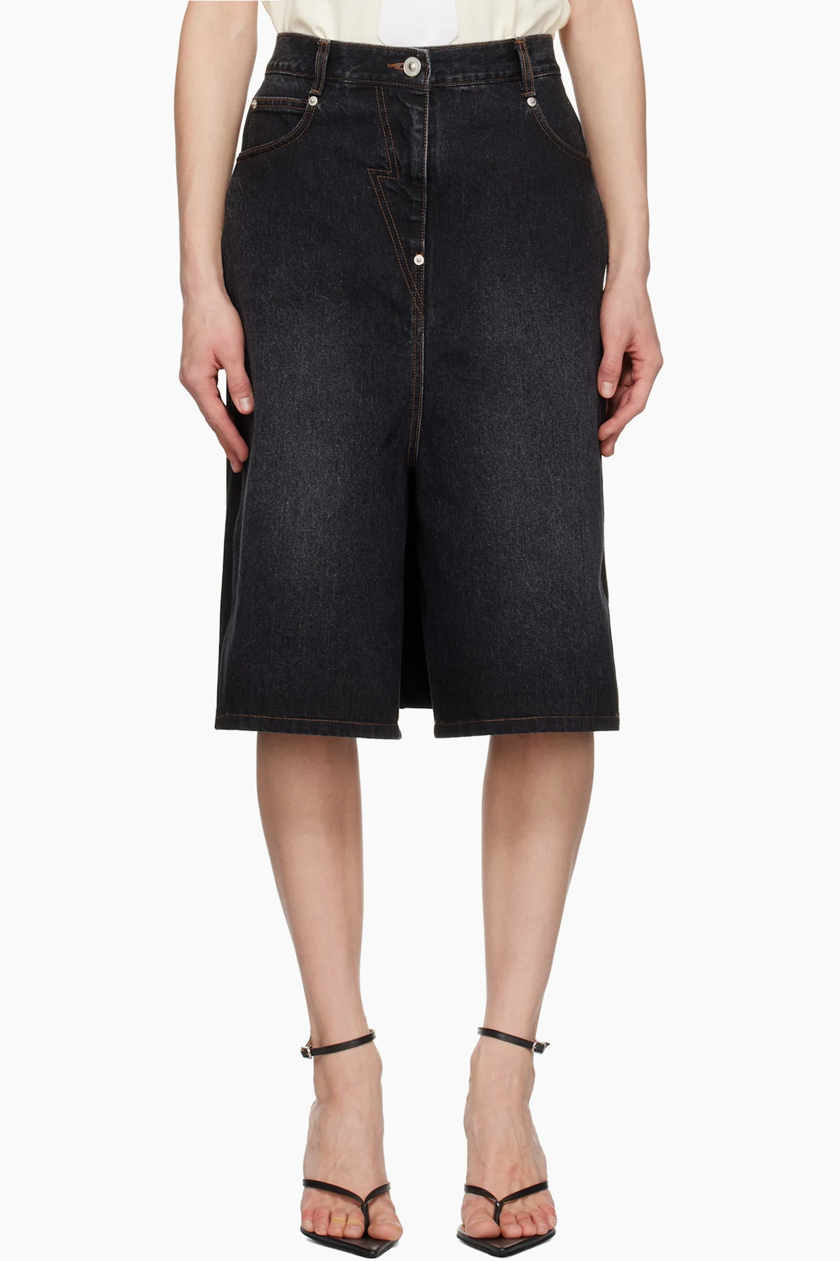 Black Hybrid Regular Skort