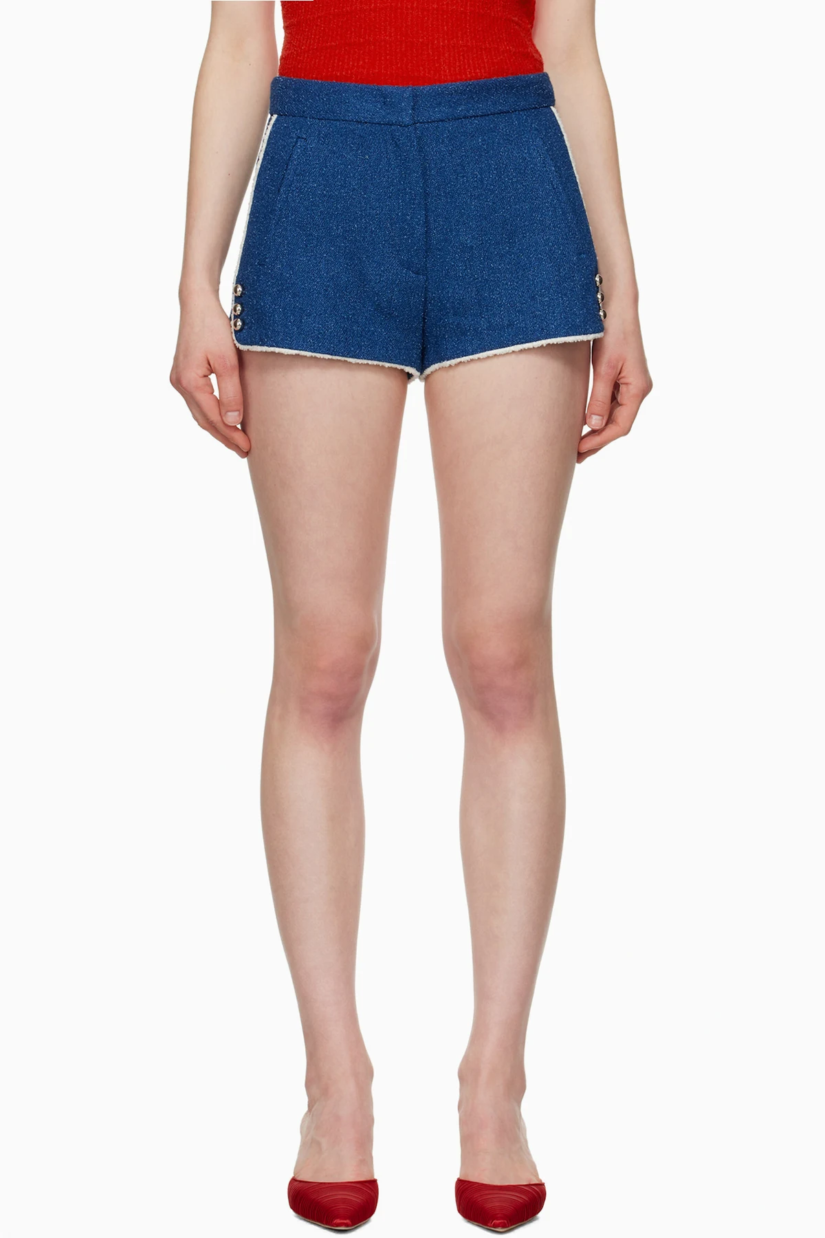 Blue Cotton Shorts