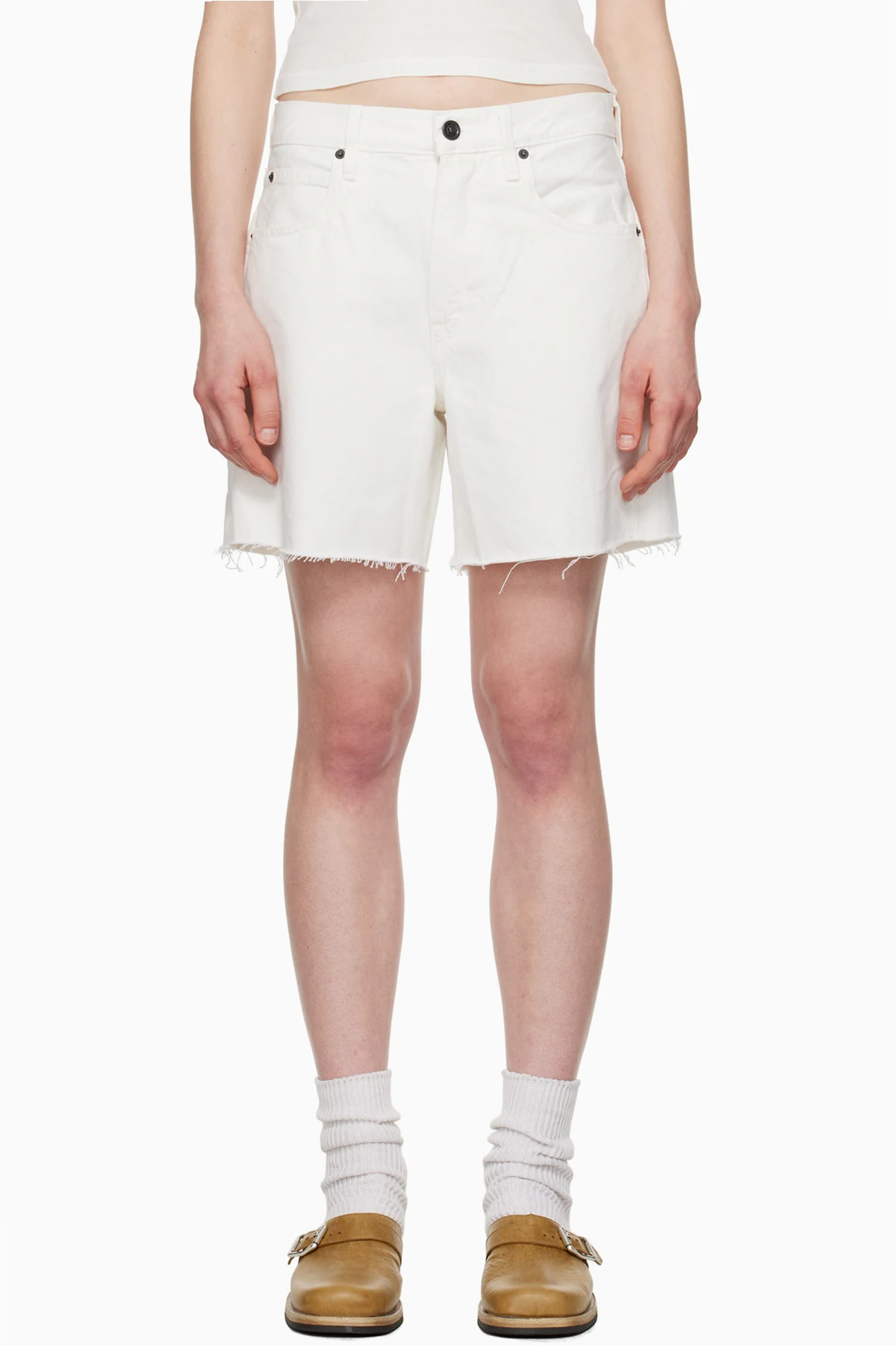 White Sienna Denim Shorts