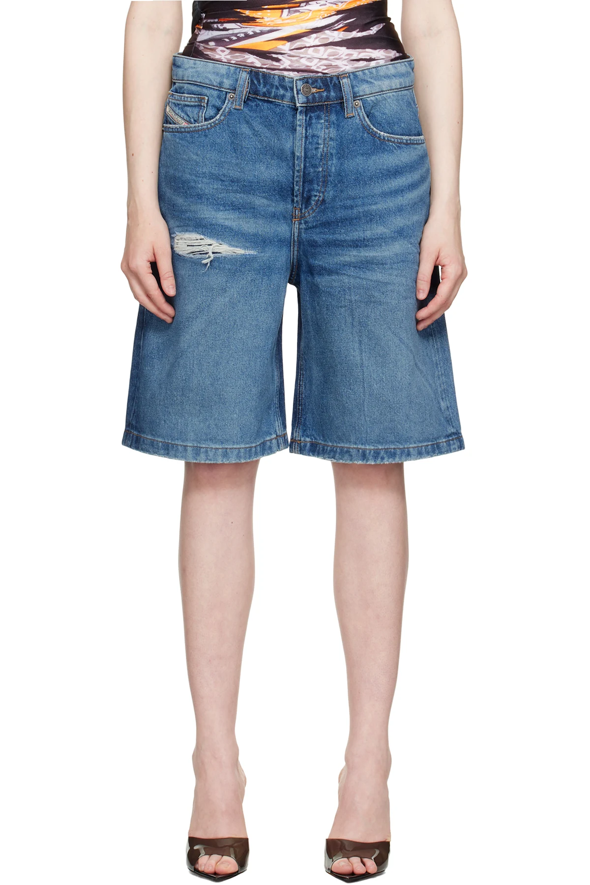 Blue De-Sire-Short Denim Shorts