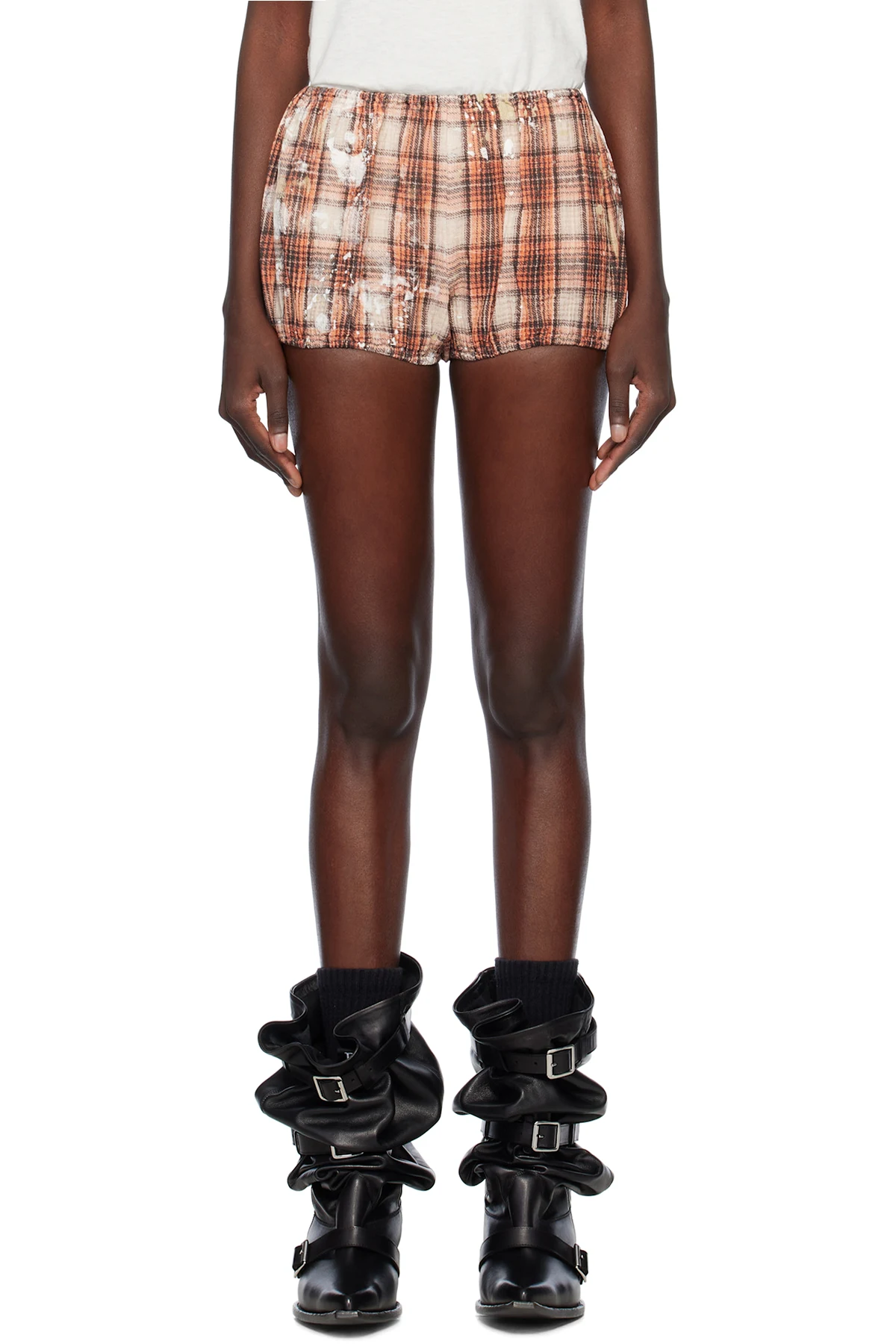 Orange Bloomer Shorts