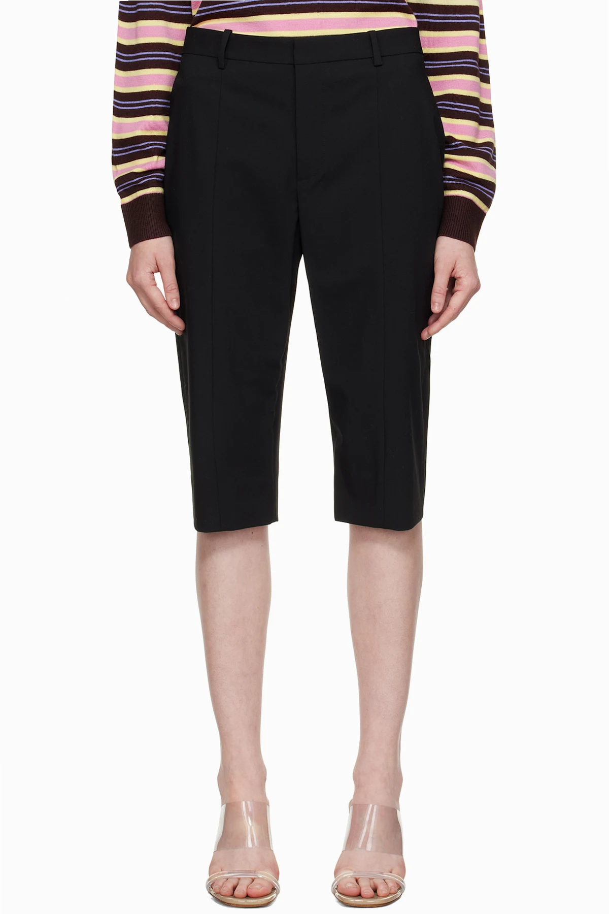 Black Melvin Capri Shorts