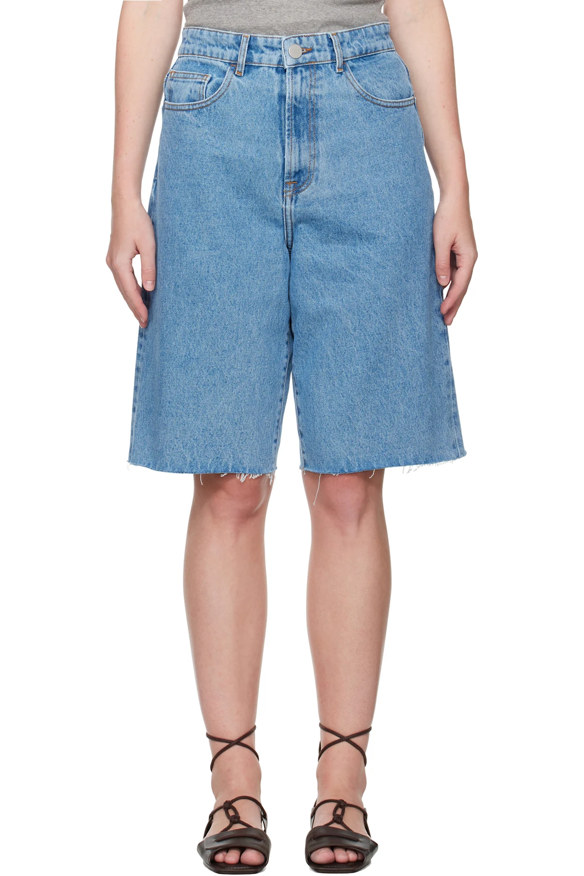 Blue Baggy Fit Denim Shorts