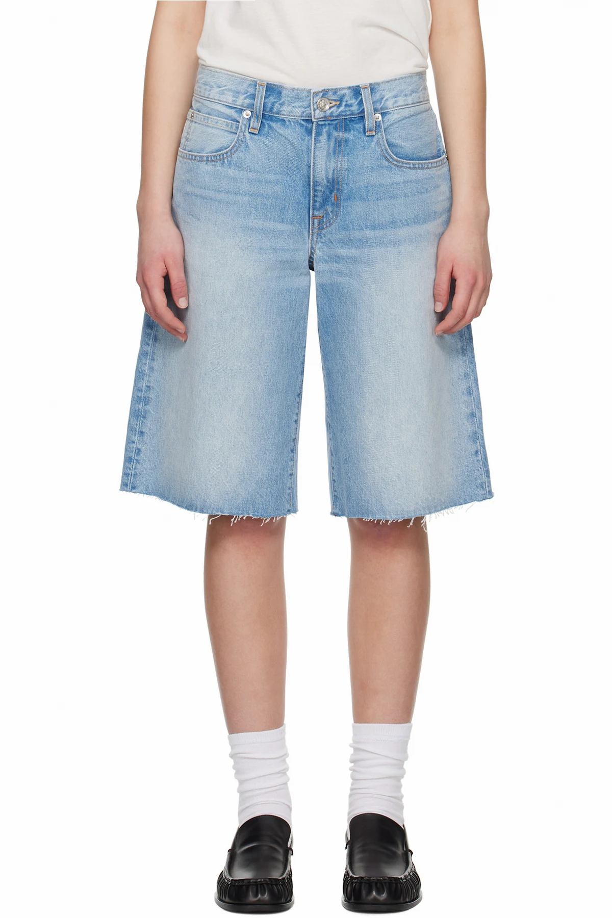 Blue Mica Denim Shorts