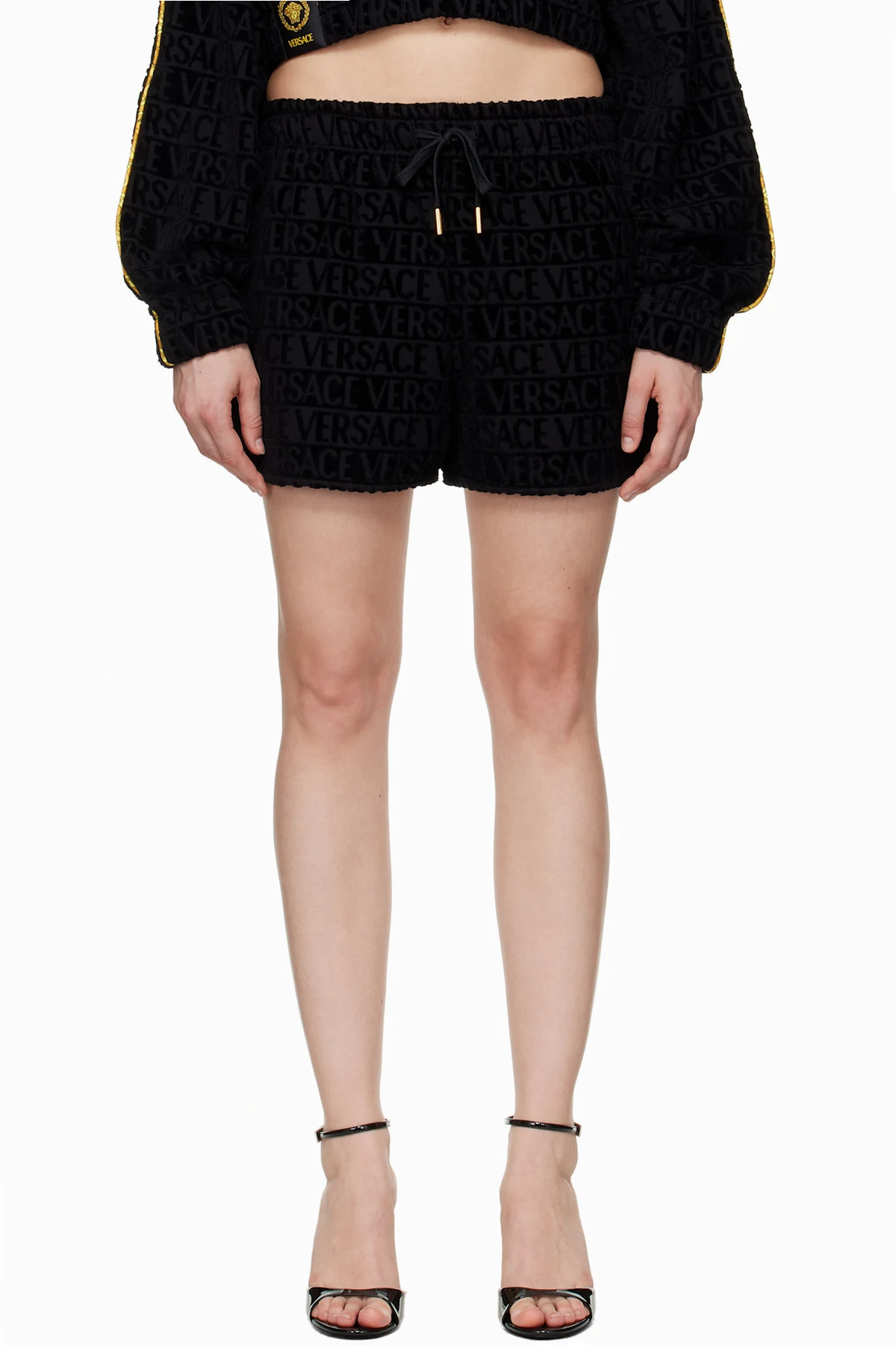 Black 'I Heart Baroque' Shorts