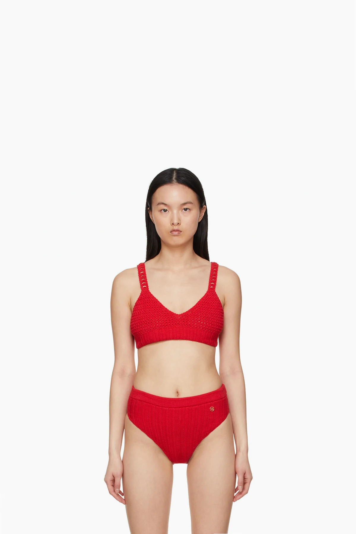 Red Cotton Bikini