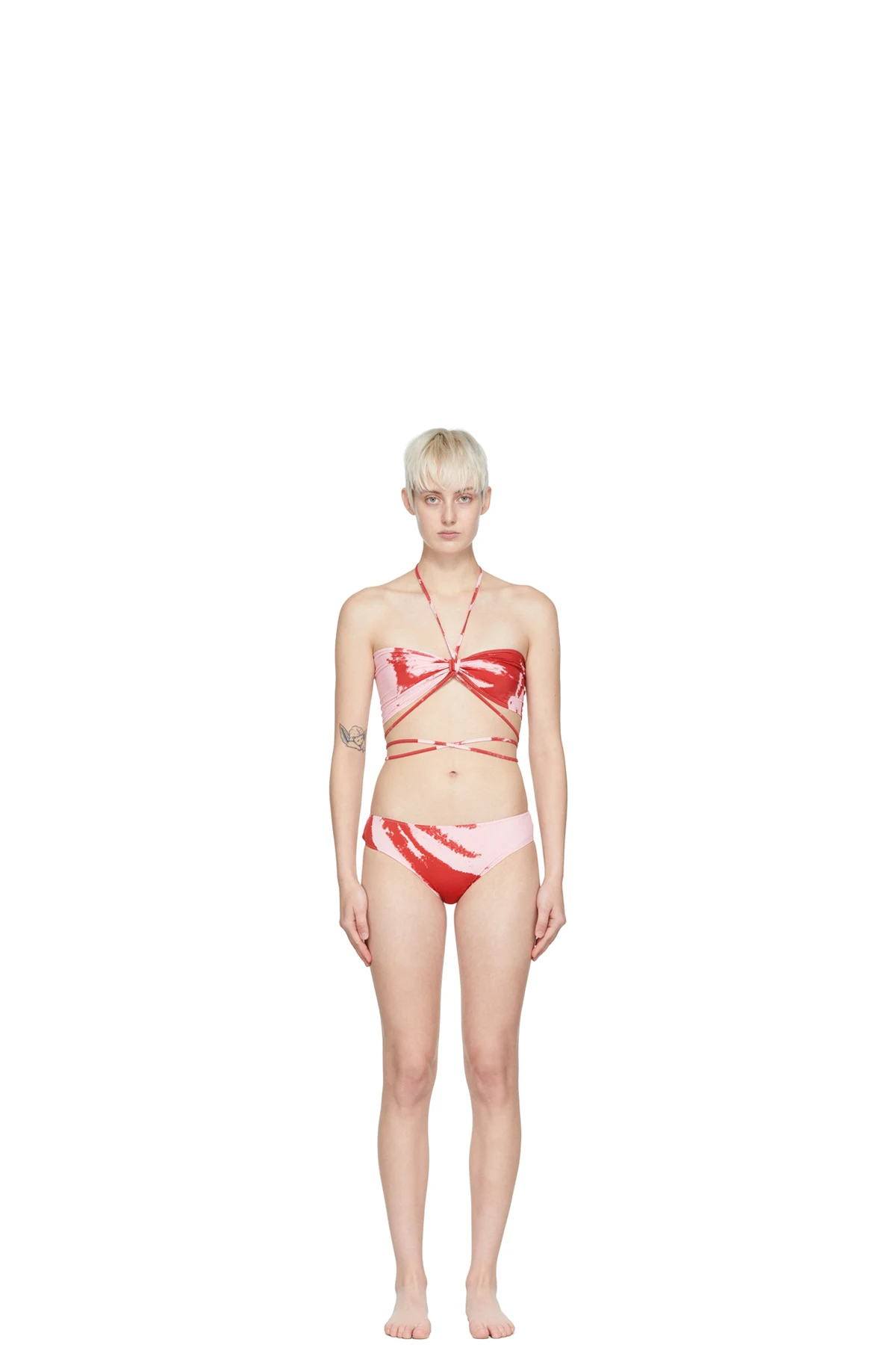 Red Polyester Bikini