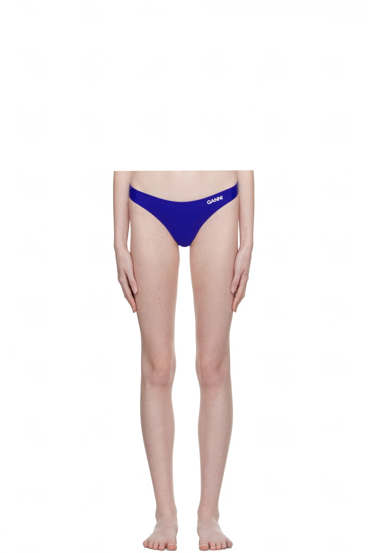 Blue Printed Bikini Bottoms