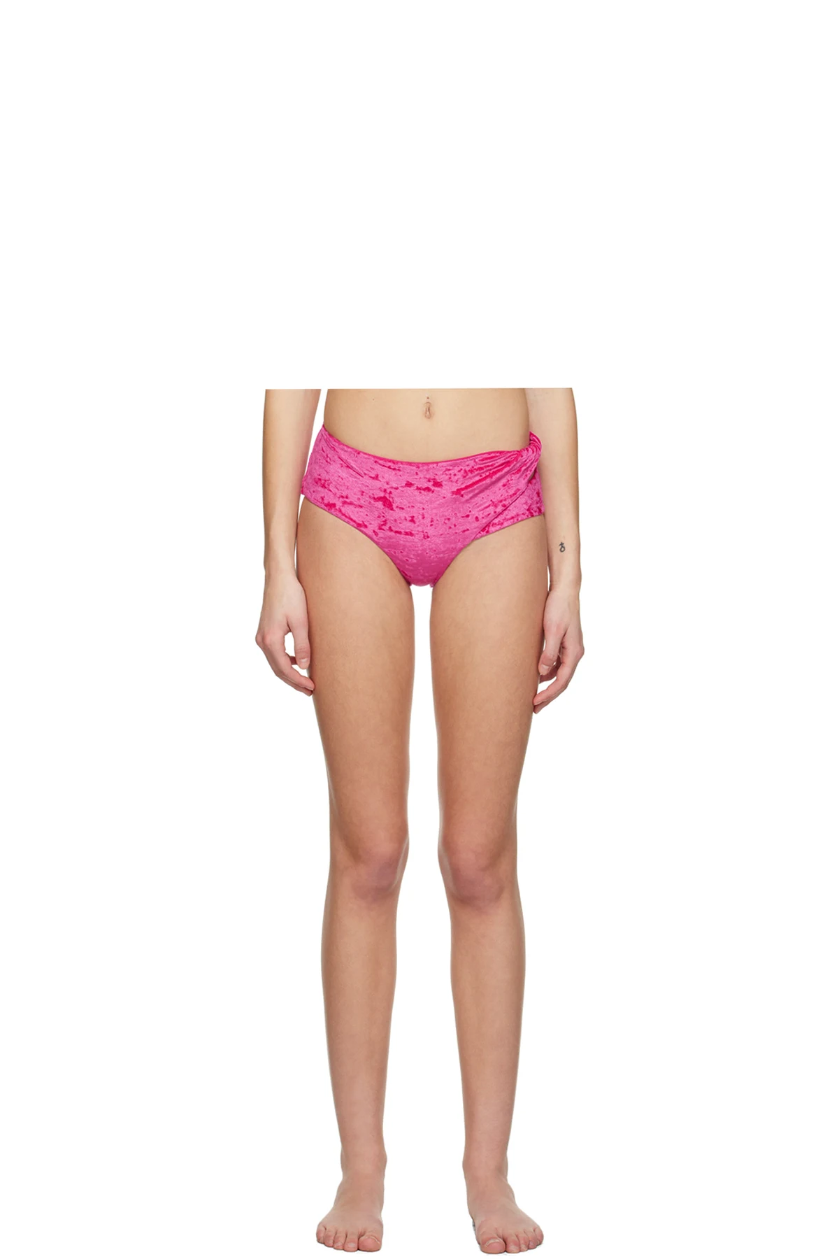 Pink Rolled Bikini Bottom