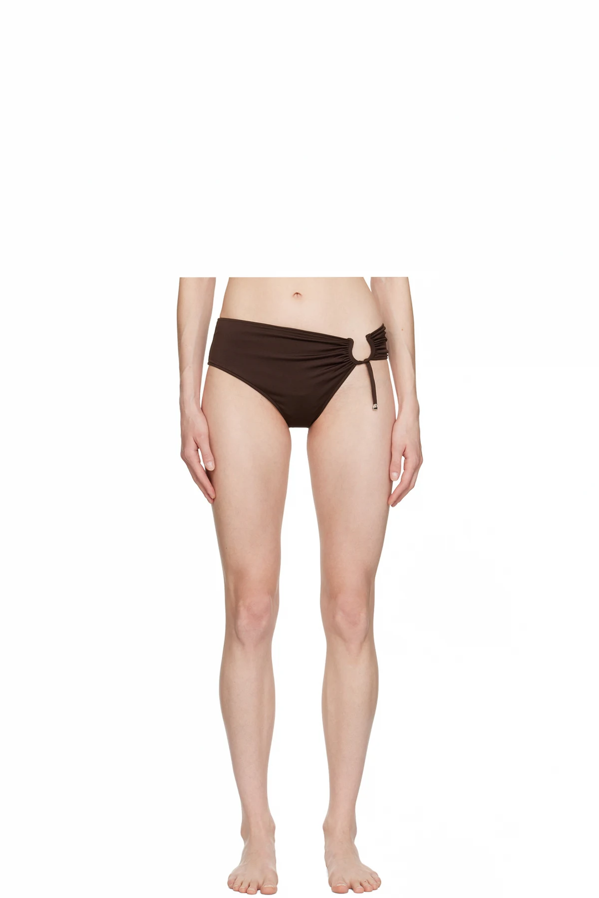 Brown Le Raphia 'Le Bas De Maillot Aouro' Bikini Bottoms